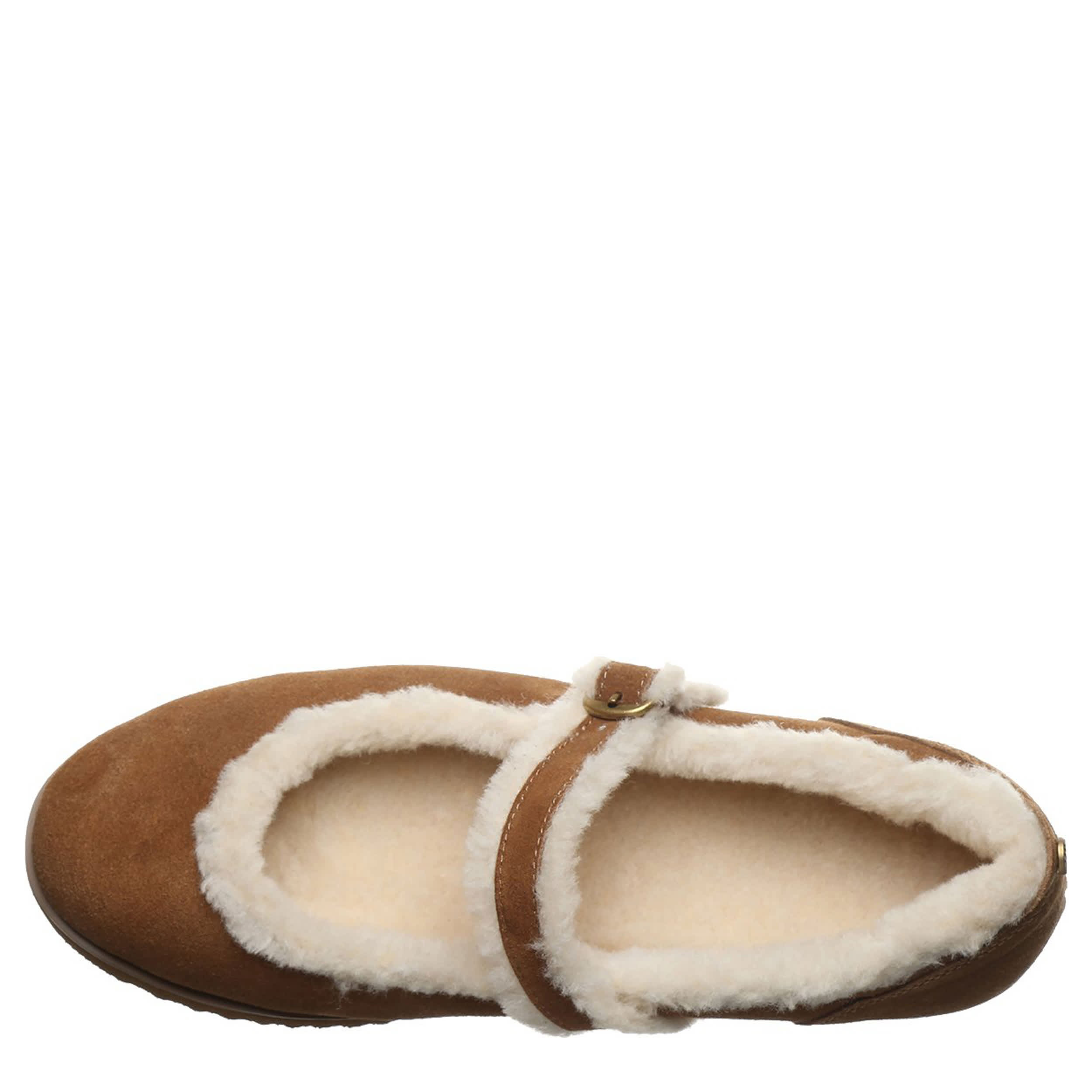 BEARPAW-WOMENS LOU LOU MARY JANE SLIPPER-BROWN & 