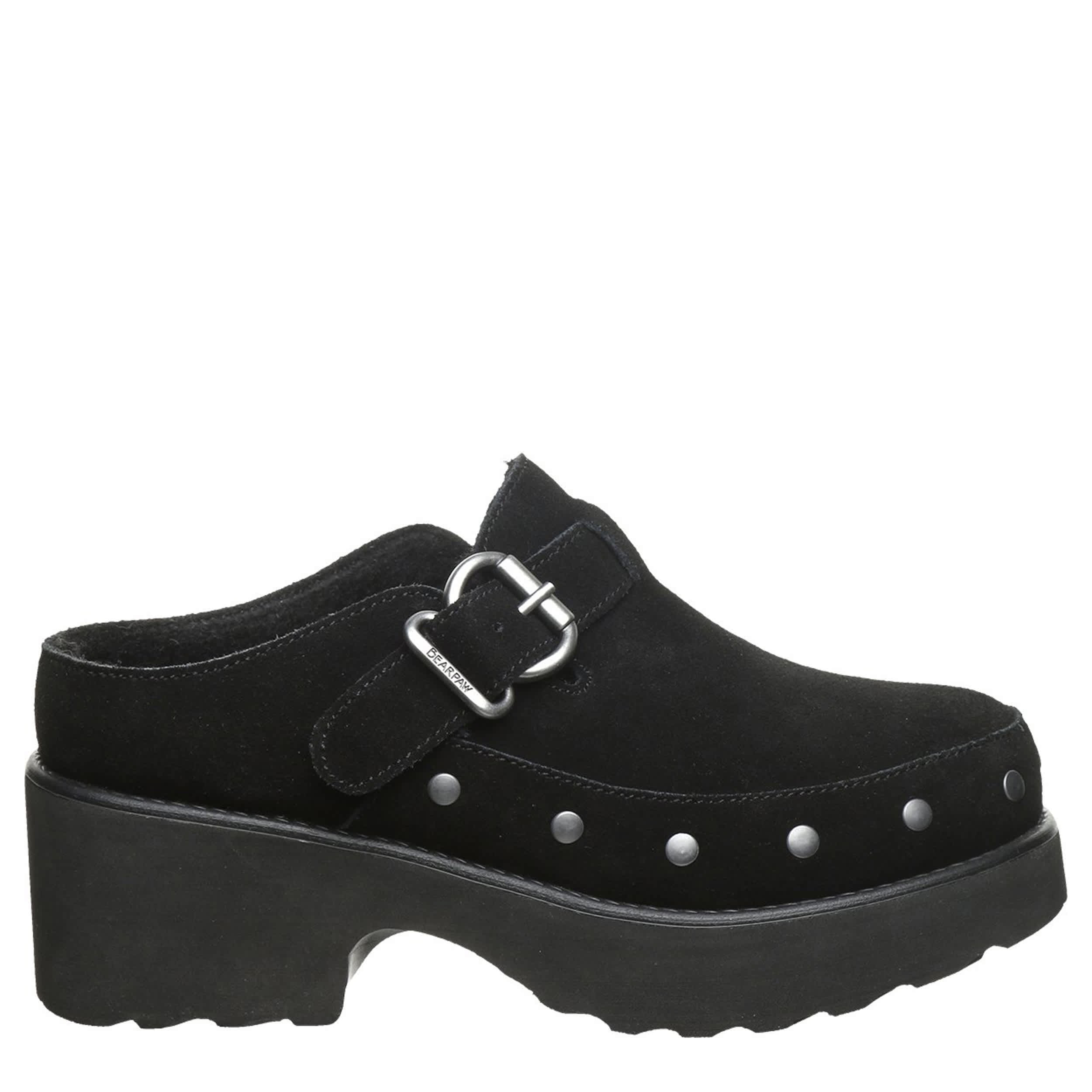 BEARPAW-WOMENS FALYN SLIPPER SLIPPER-BLACK & 