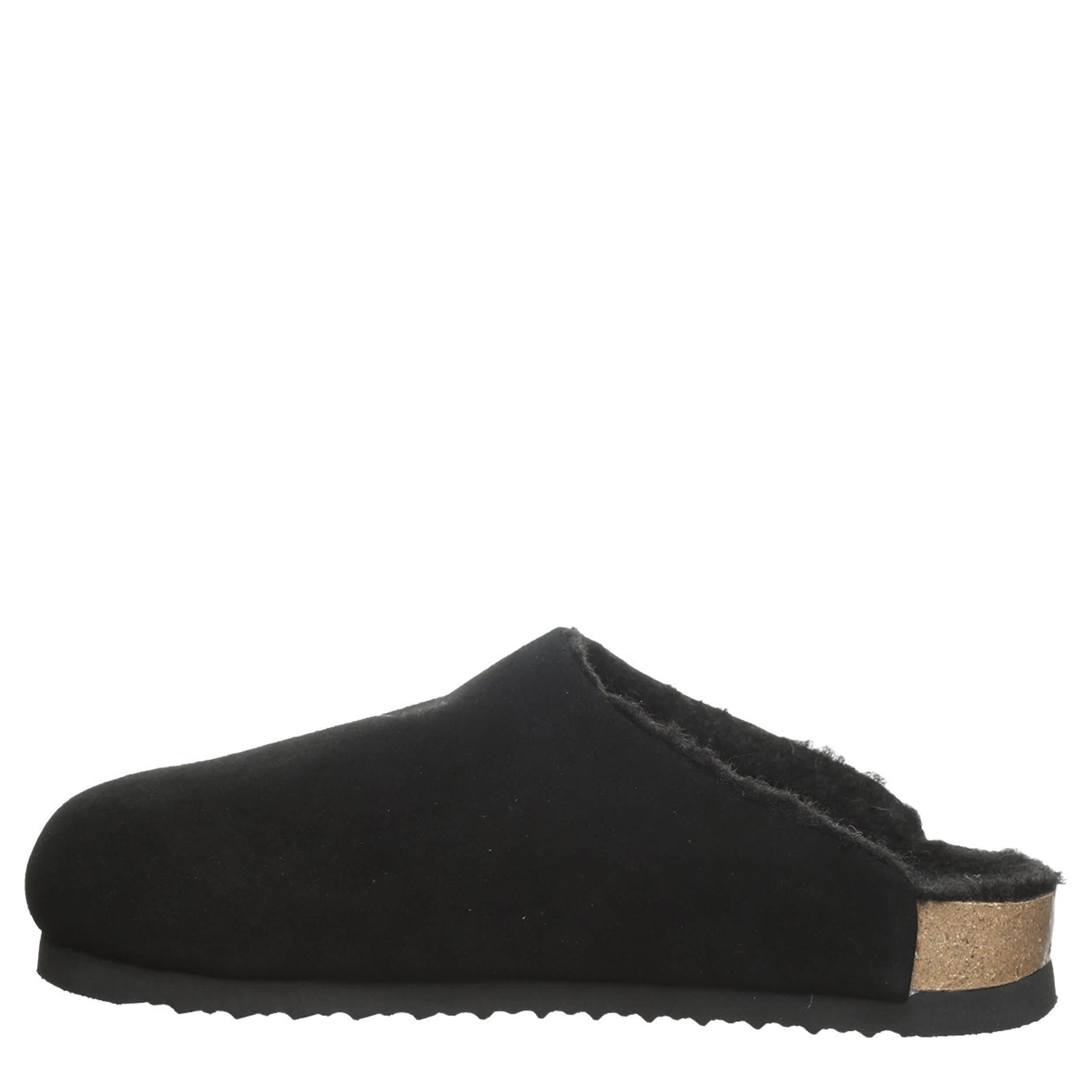 BEARPAW-WOMENS TRINITY LUXE SLIPPER-BLACK & 