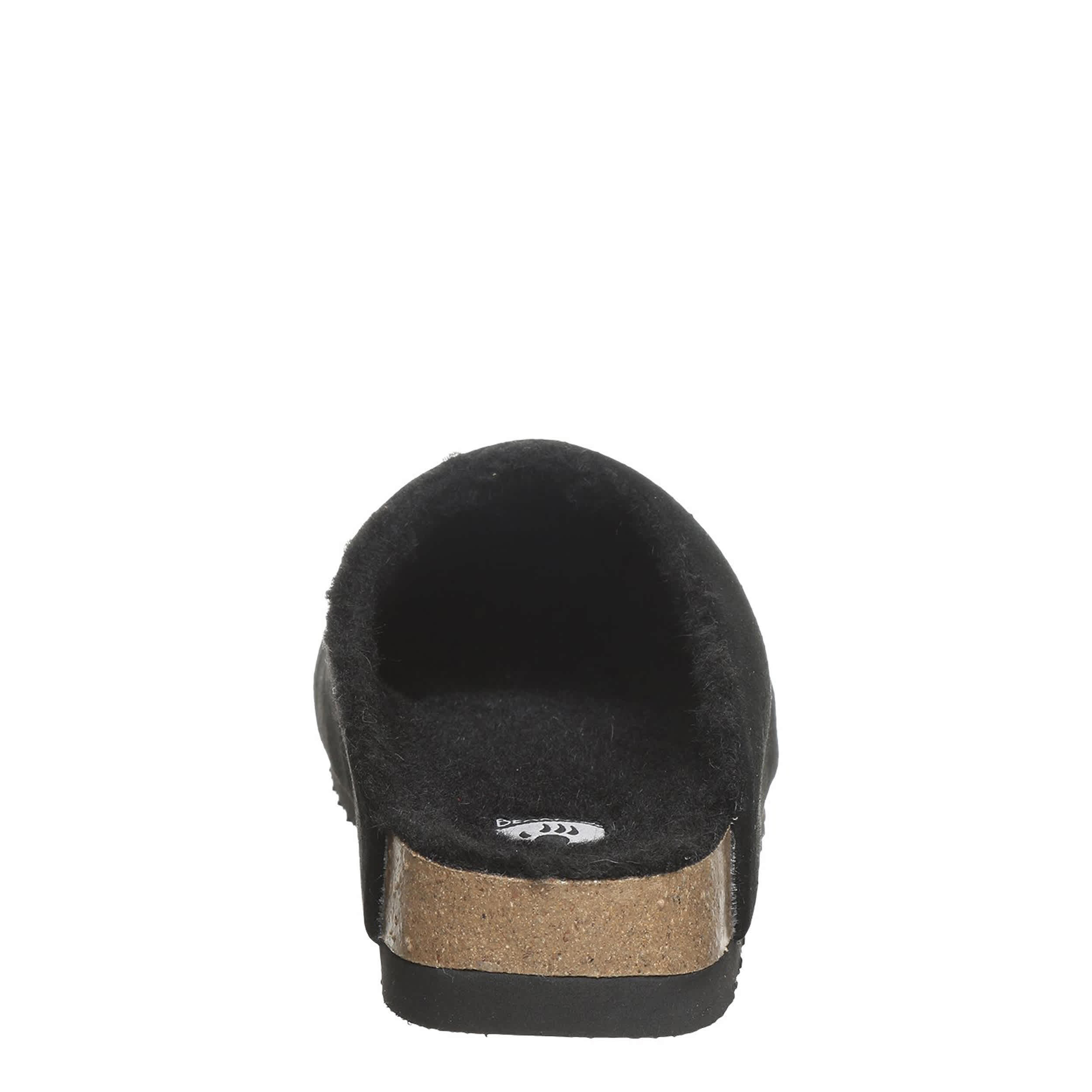 BEARPAW-WOMENS TRINITY LUXE SLIPPER-BLACK & 