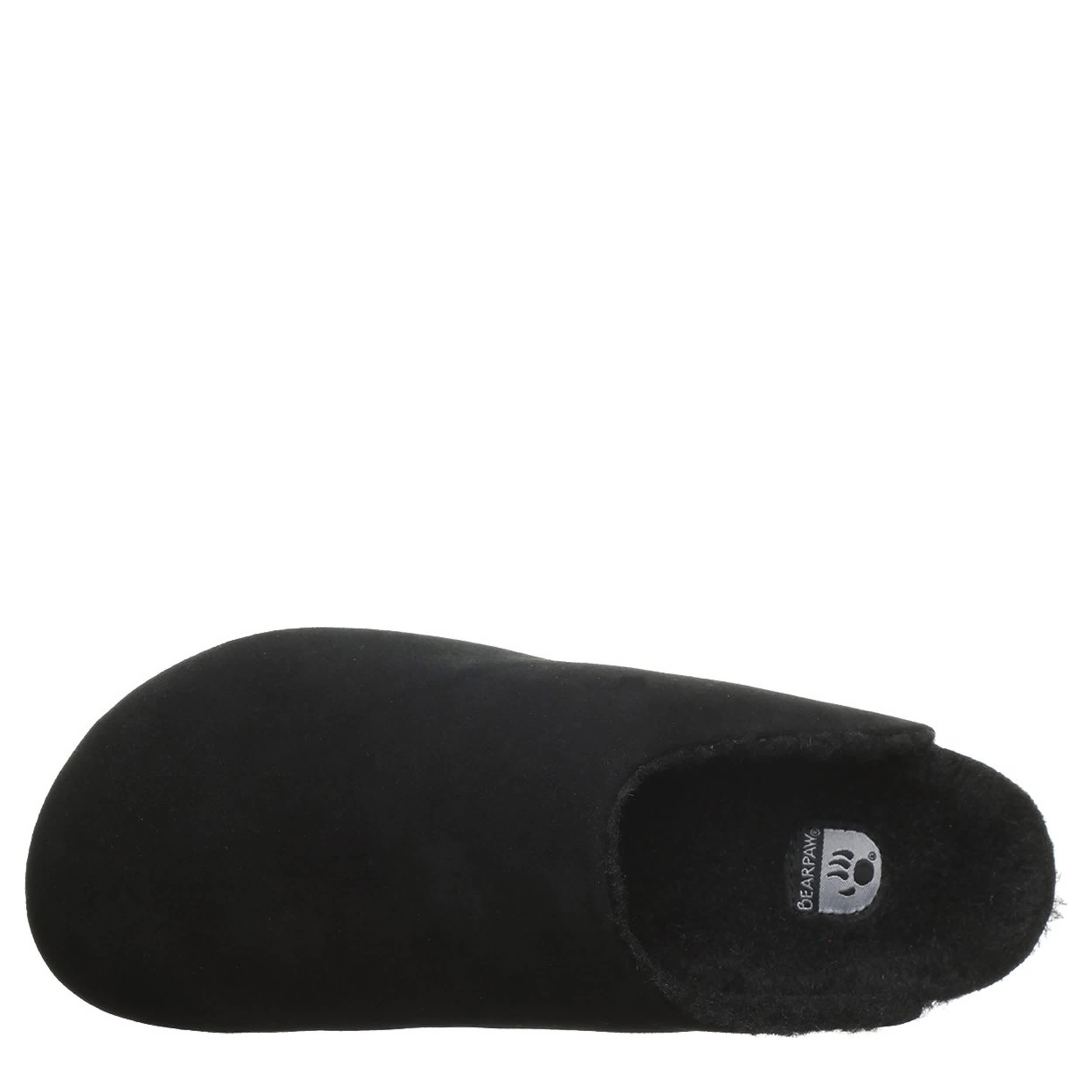 BEARPAW-WOMENS TRINITY LUXE SLIPPER-BLACK & 