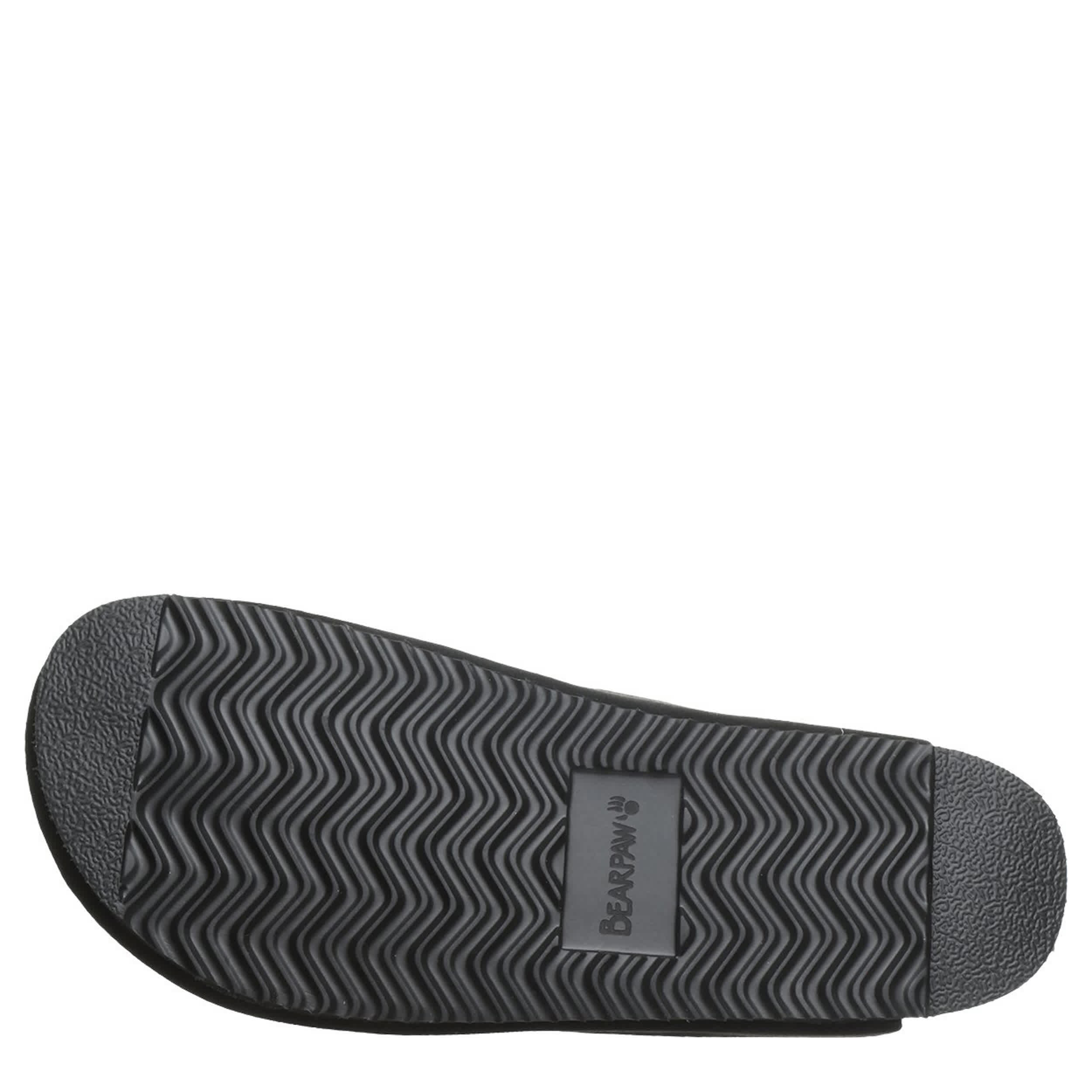 BEARPAW-WOMENS TRINITY LUXE SLIPPER-BLACK & 