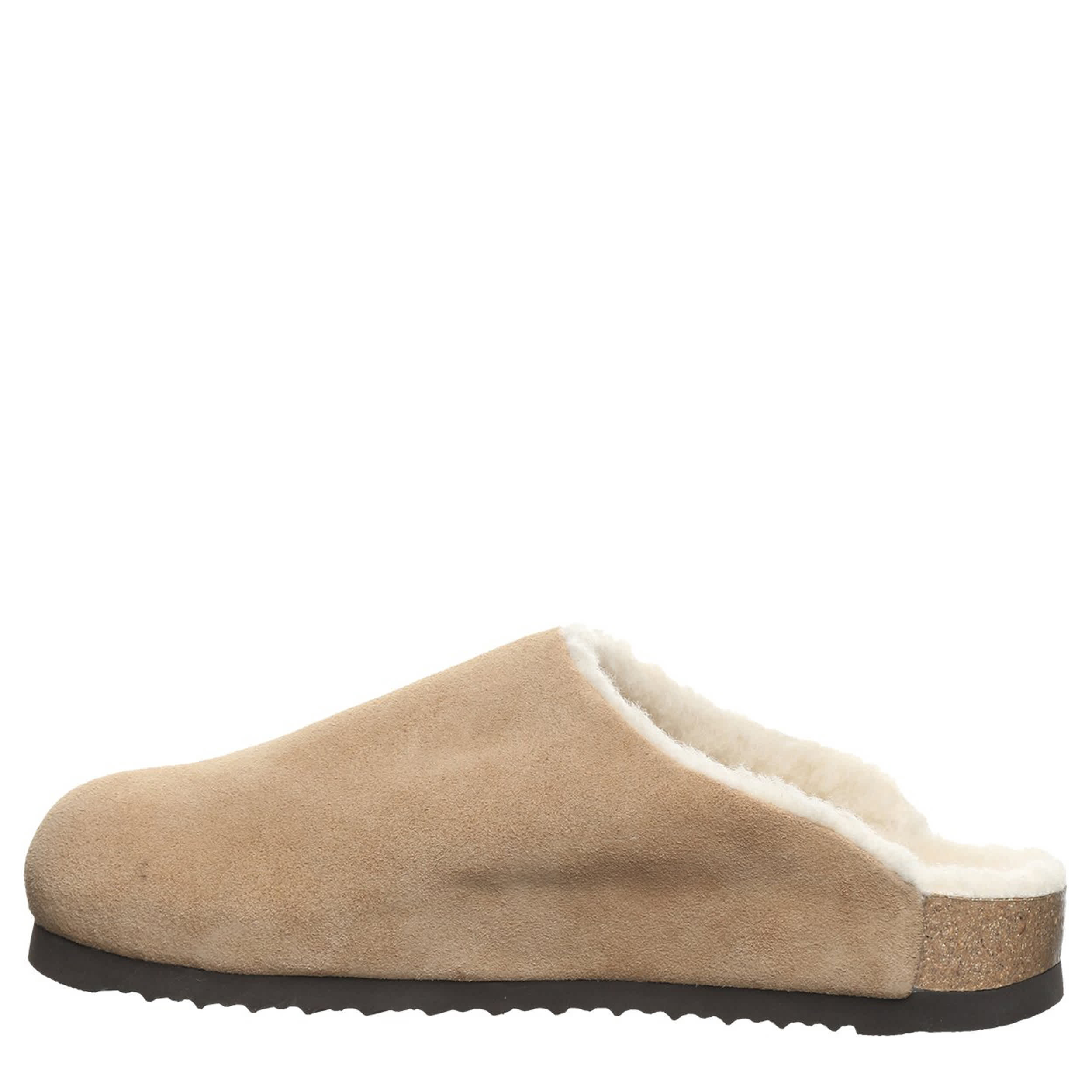 BEARPAW-WOMENS TRINITY LUXE SLIPPER-WHEAT & 