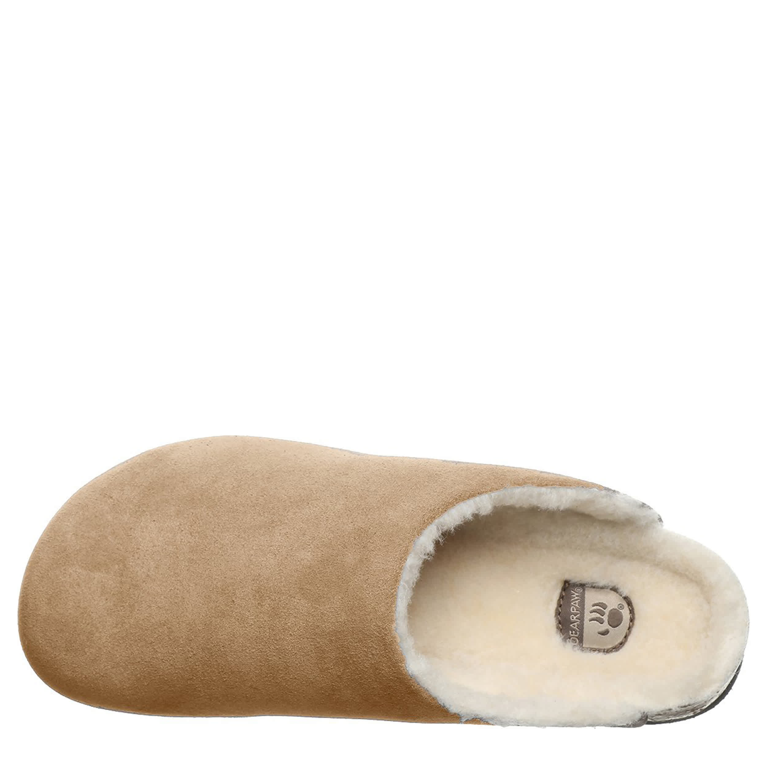 BEARPAW-WOMENS TRINITY LUXE SLIPPER-WHEAT & 