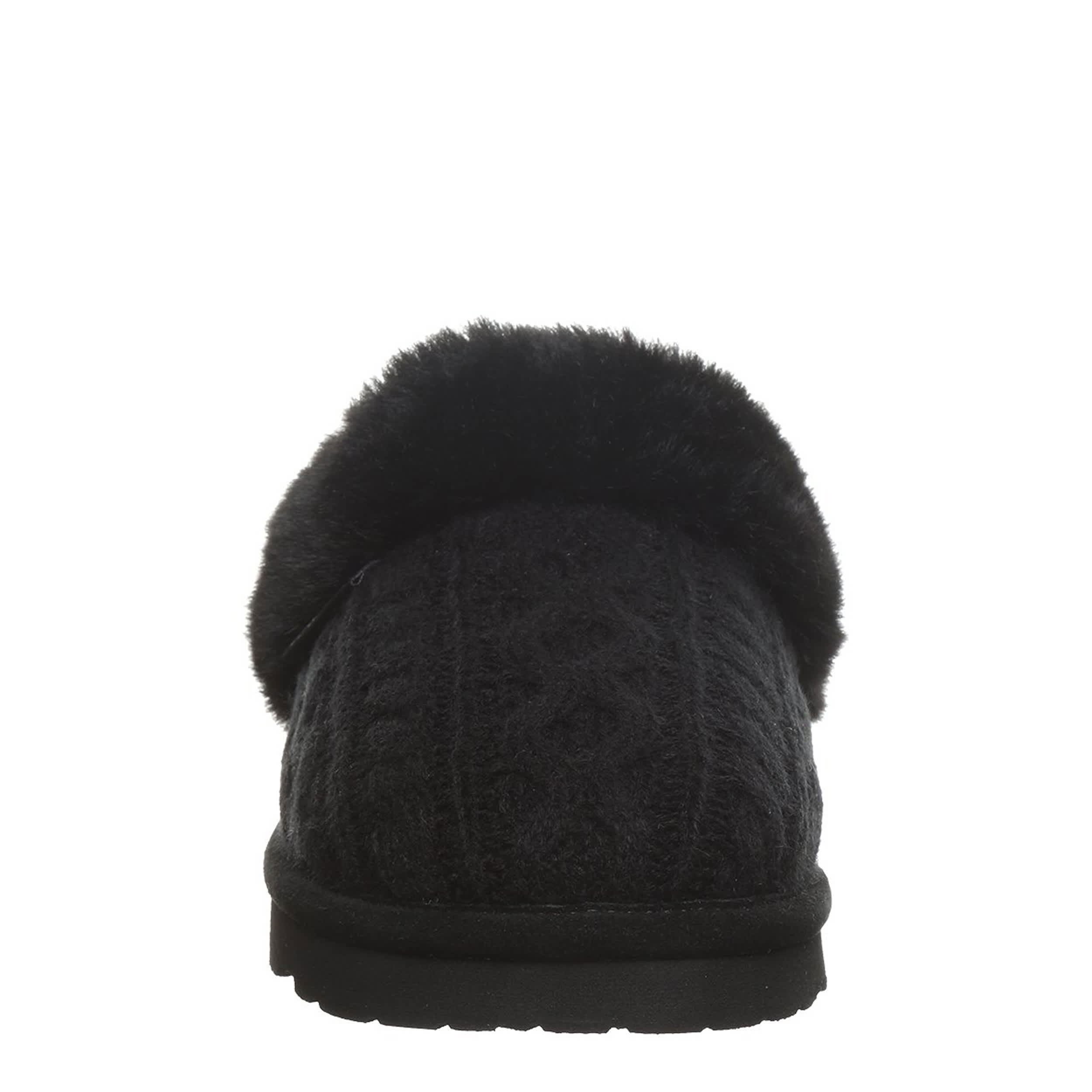 BEARPAW-WOMENS RUMIE SLIPPER-BLACK & 