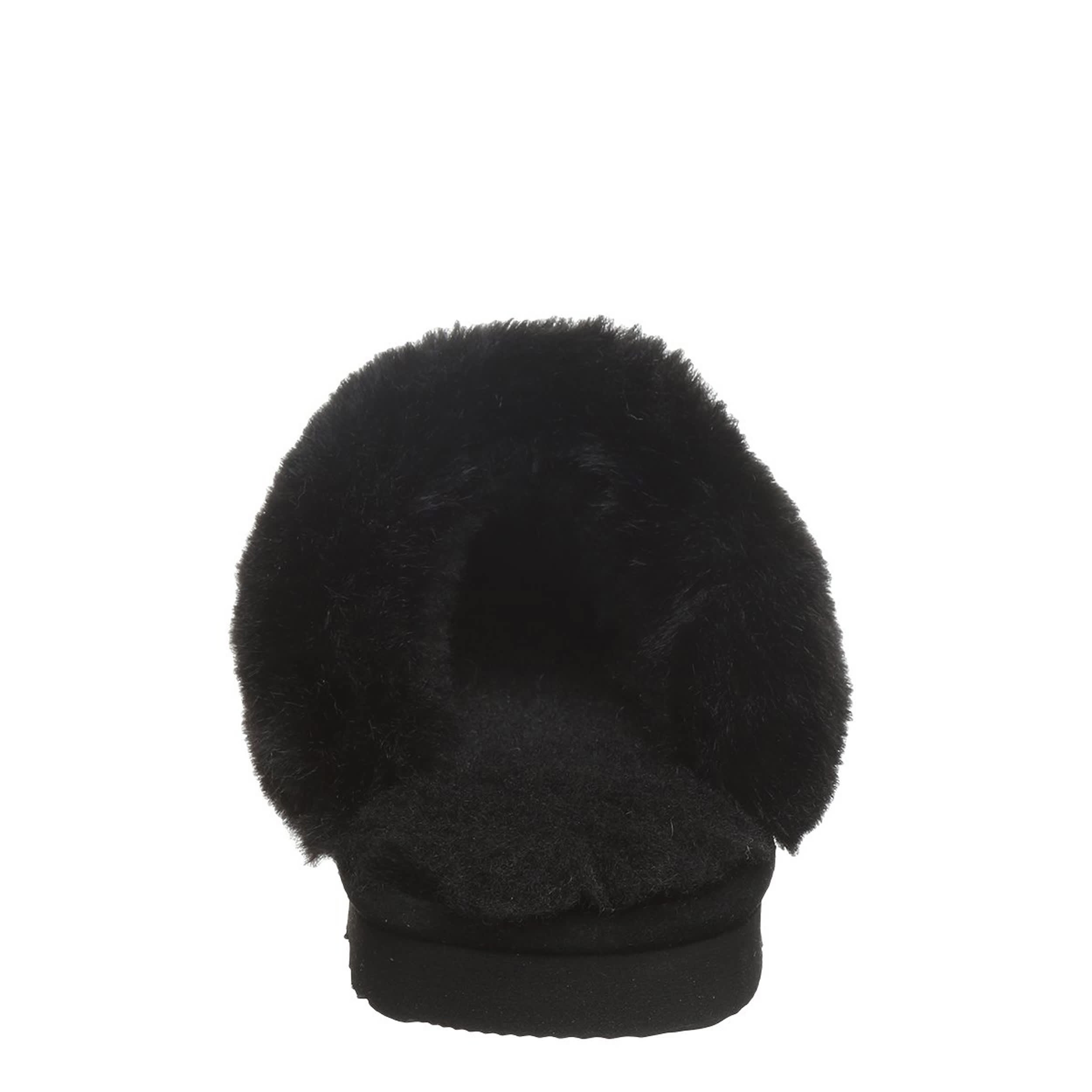 BEARPAW-WOMENS RUMIE SLIPPER-BLACK & 