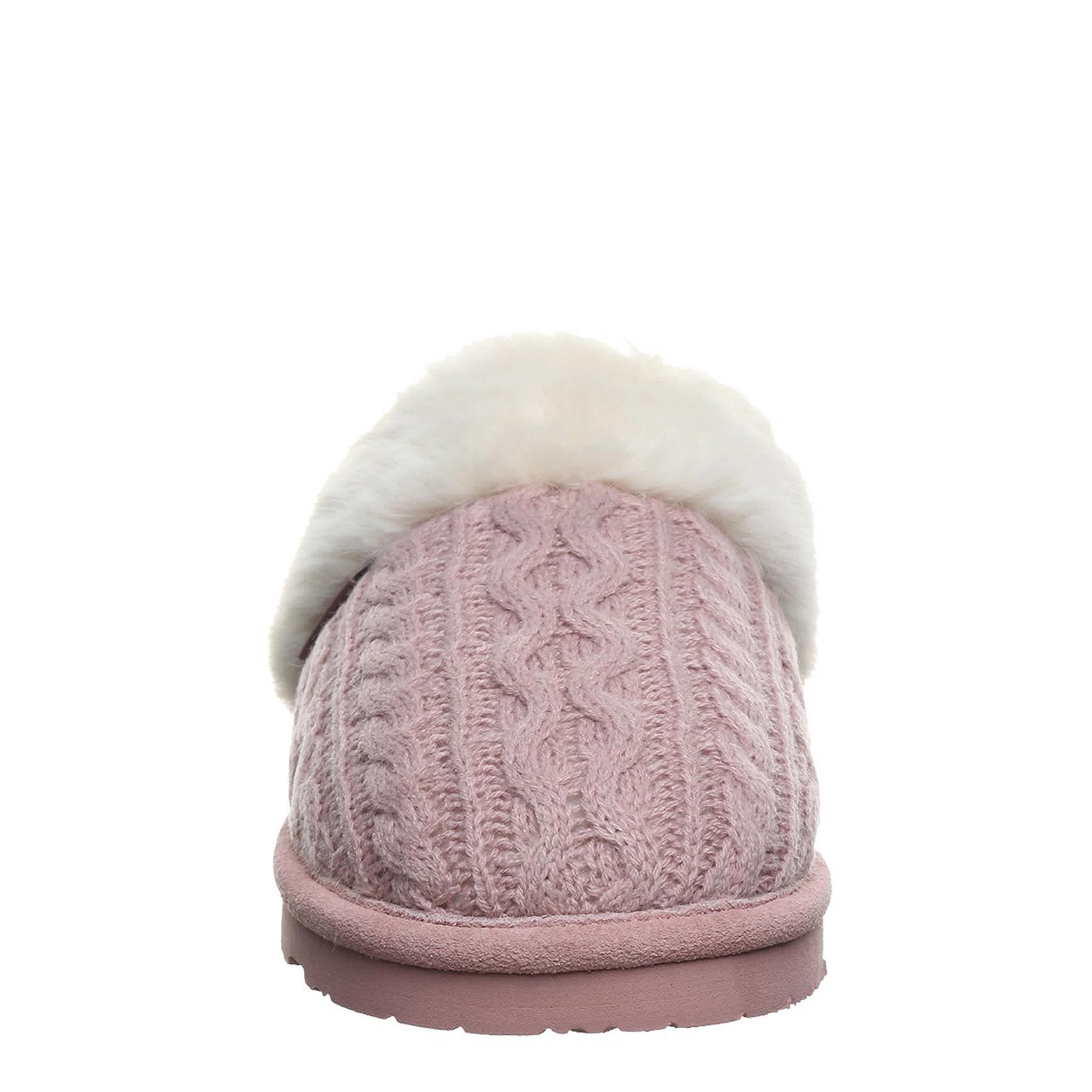 BEARPAW-WOMENS RUMIE SLIPPER-PALE PINK & 