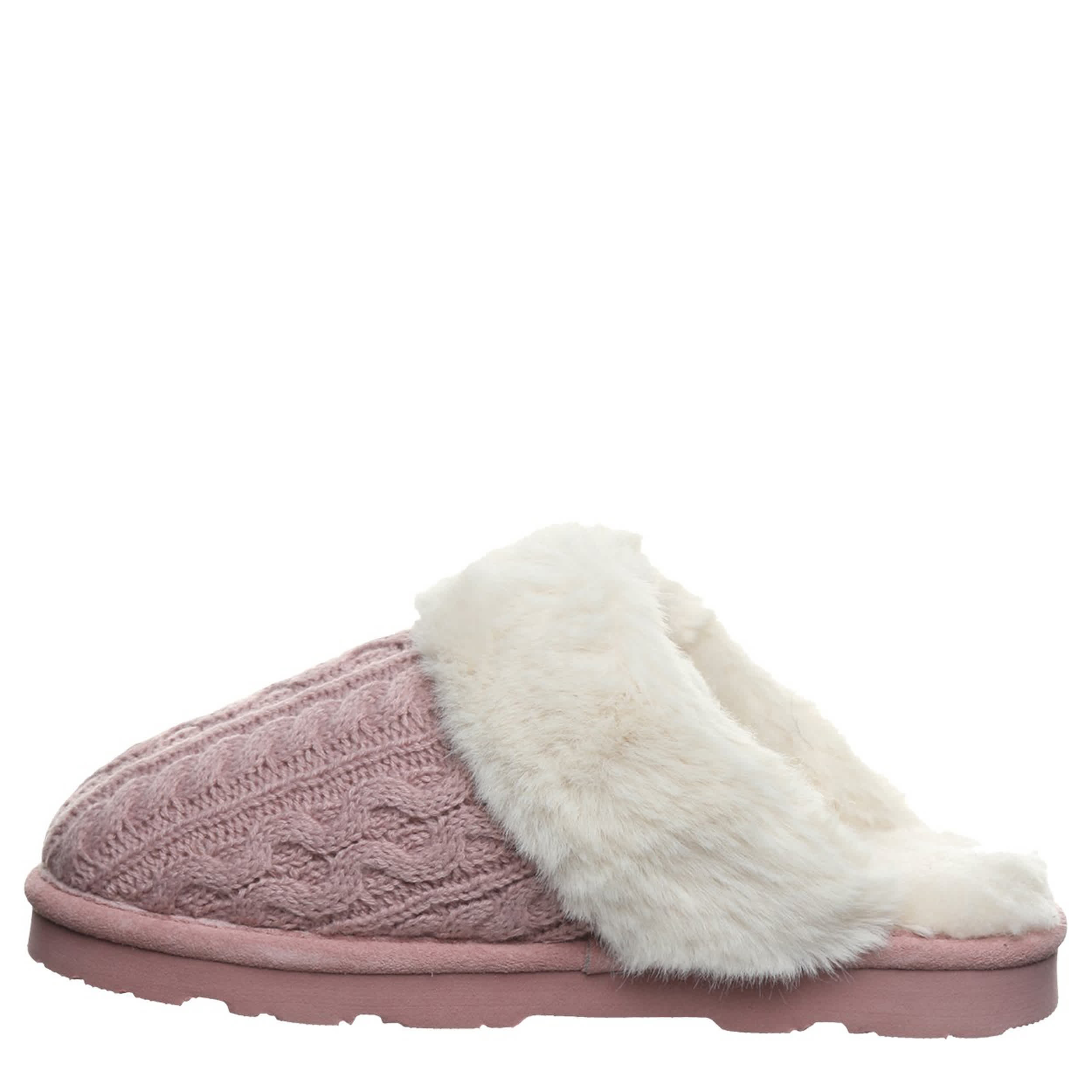 BEARPAW-WOMENS RUMIE SLIPPER-PALE PINK & 