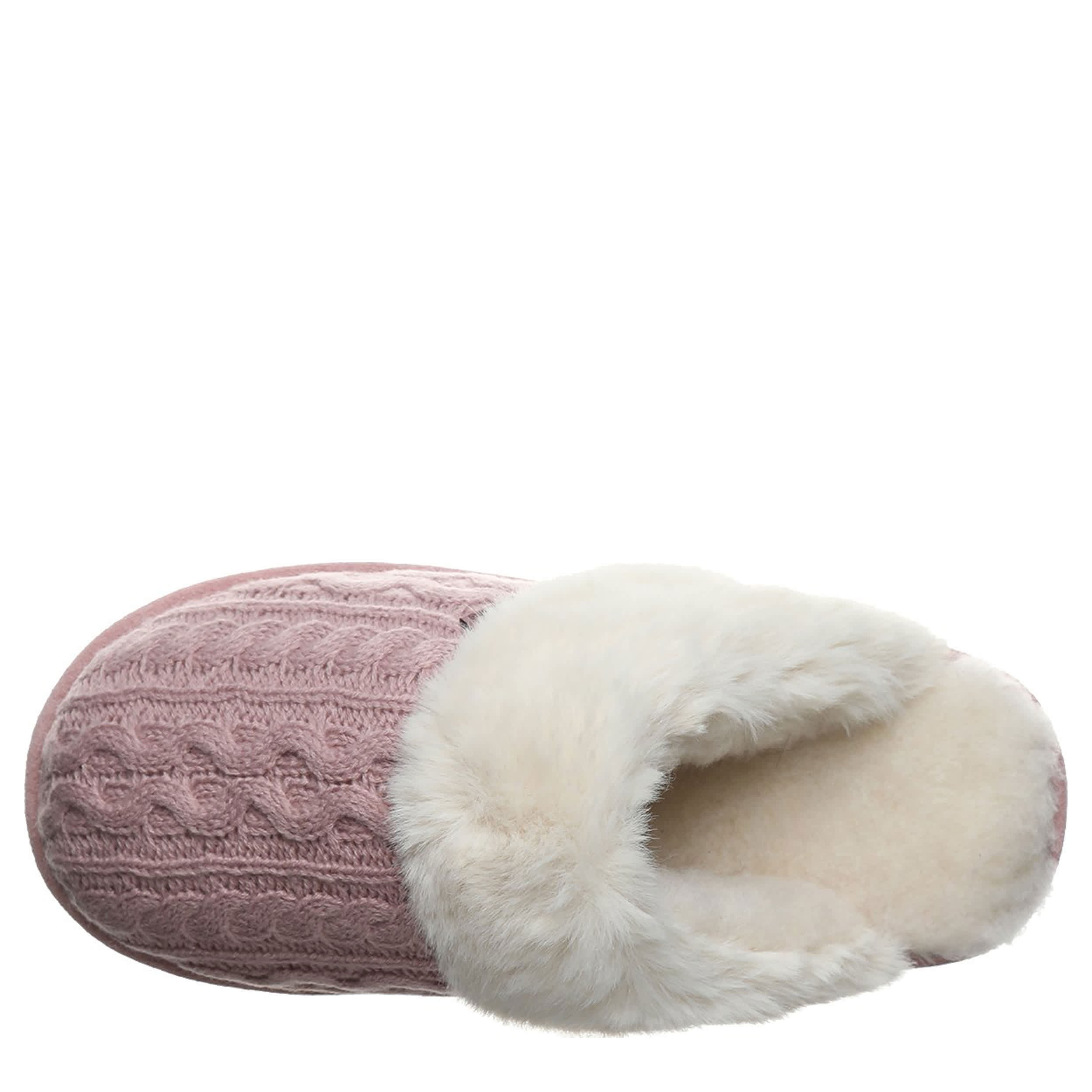 BEARPAW-WOMENS RUMIE SLIPPER-PALE PINK & 