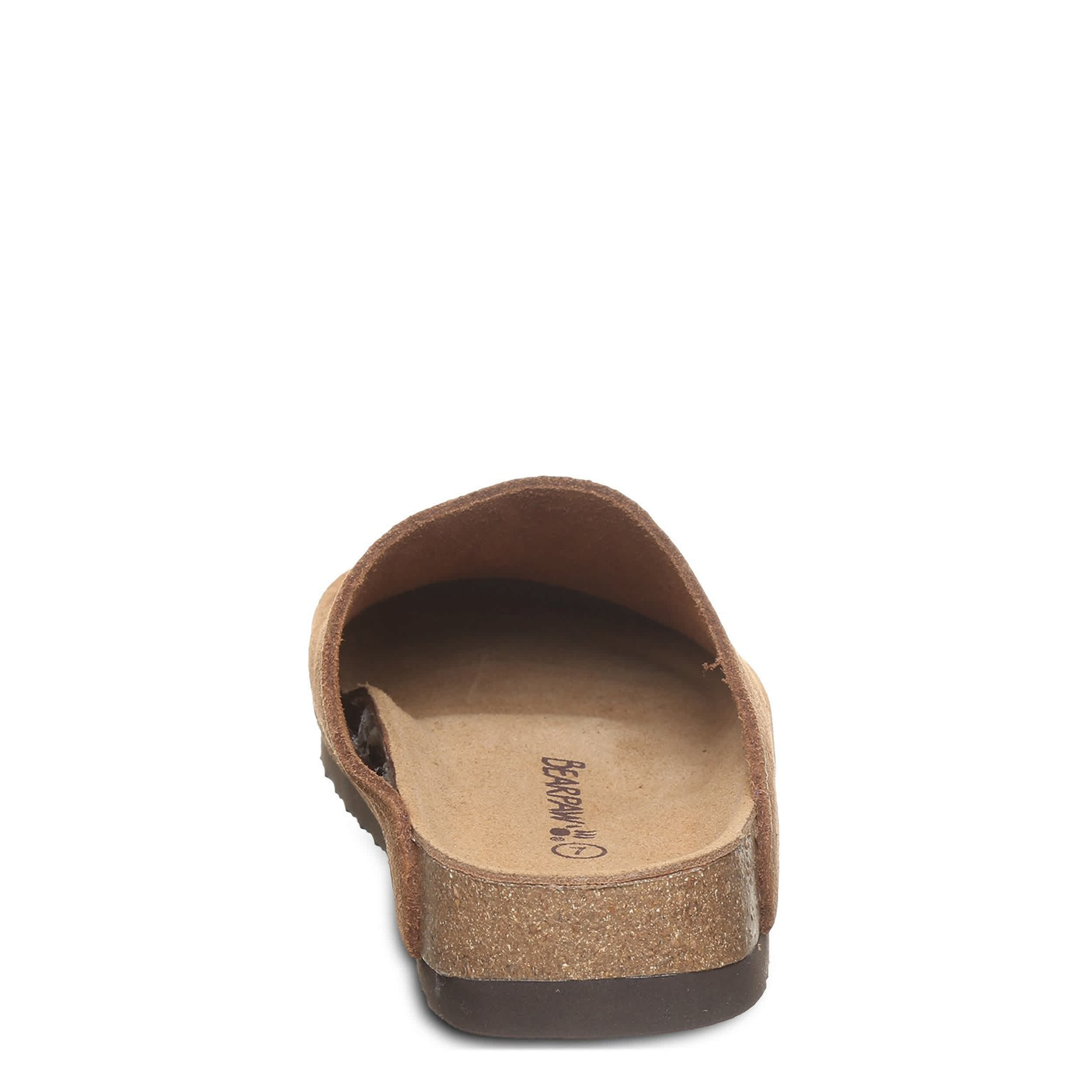 BEARPAW-WOMENS TRINITY CLOG-DARK TAN & 