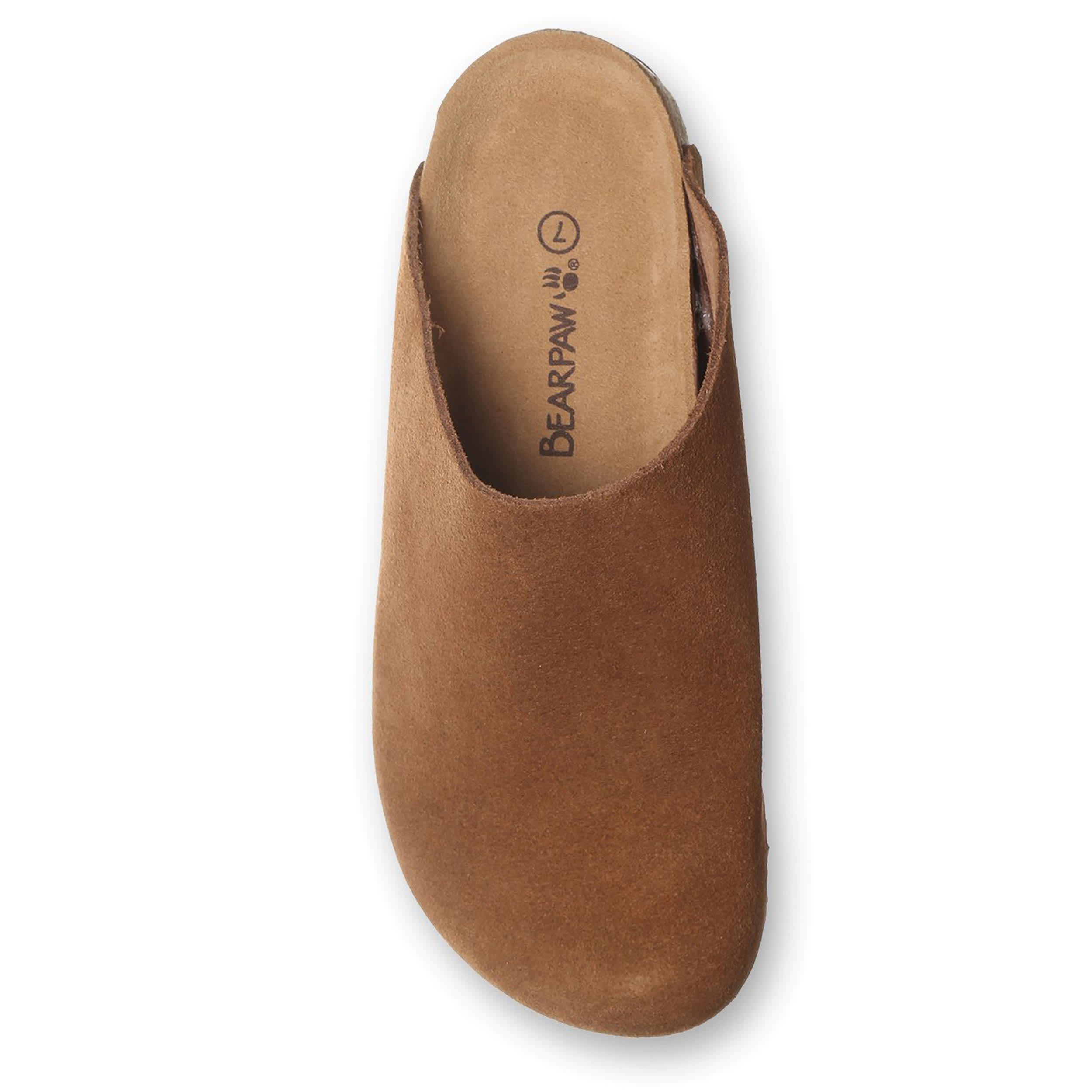BEARPAW-WOMENS TRINITY CLOG-DARK TAN & 