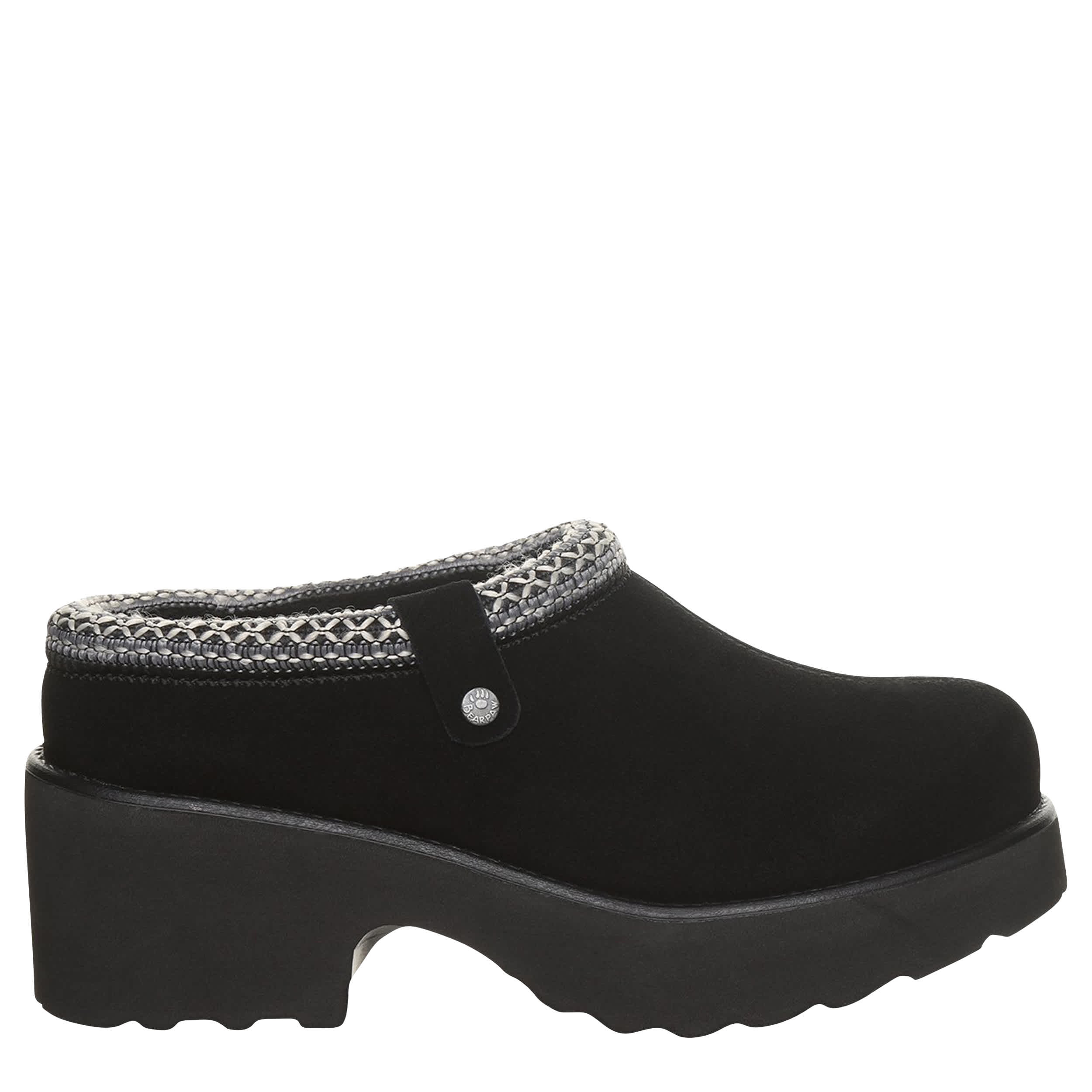 BEARPAW-WOMENS HAVEN CLOG-BLACK & 
