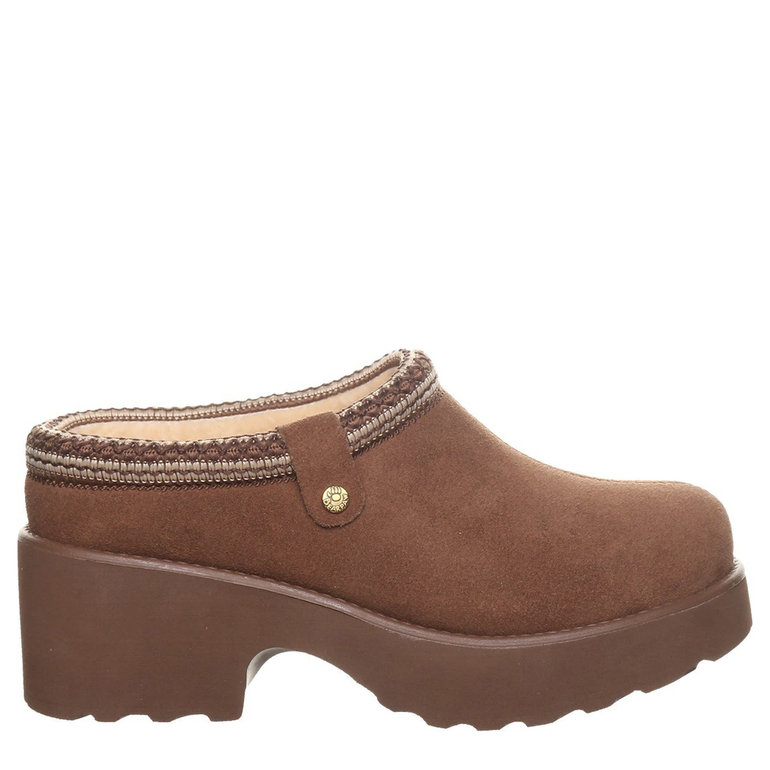 BEARPAW-WOMENS HAVEN CLOG-CHOCOLATE & 