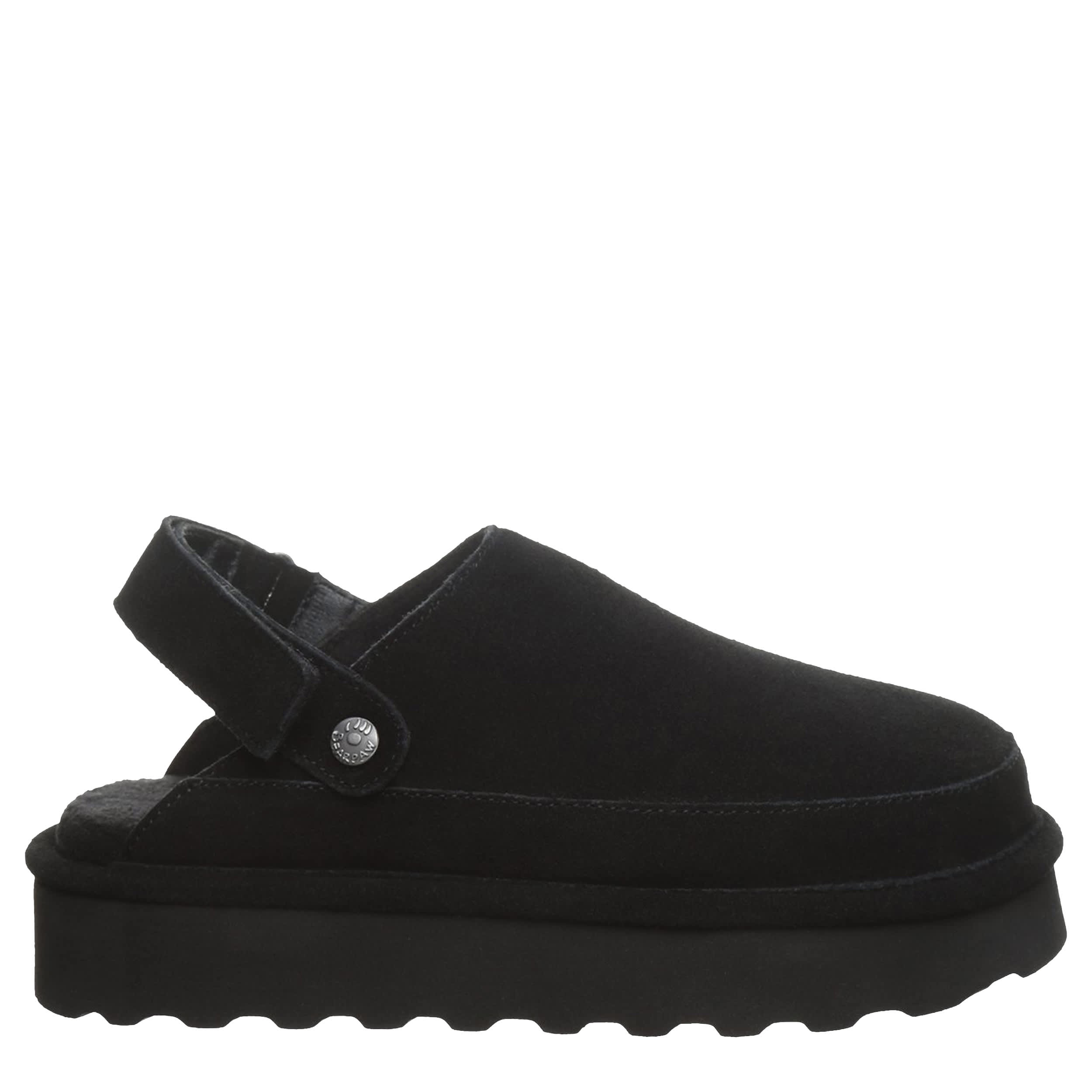 BEARPAW-WOMENS BROOKE CLOG-BLACK & 