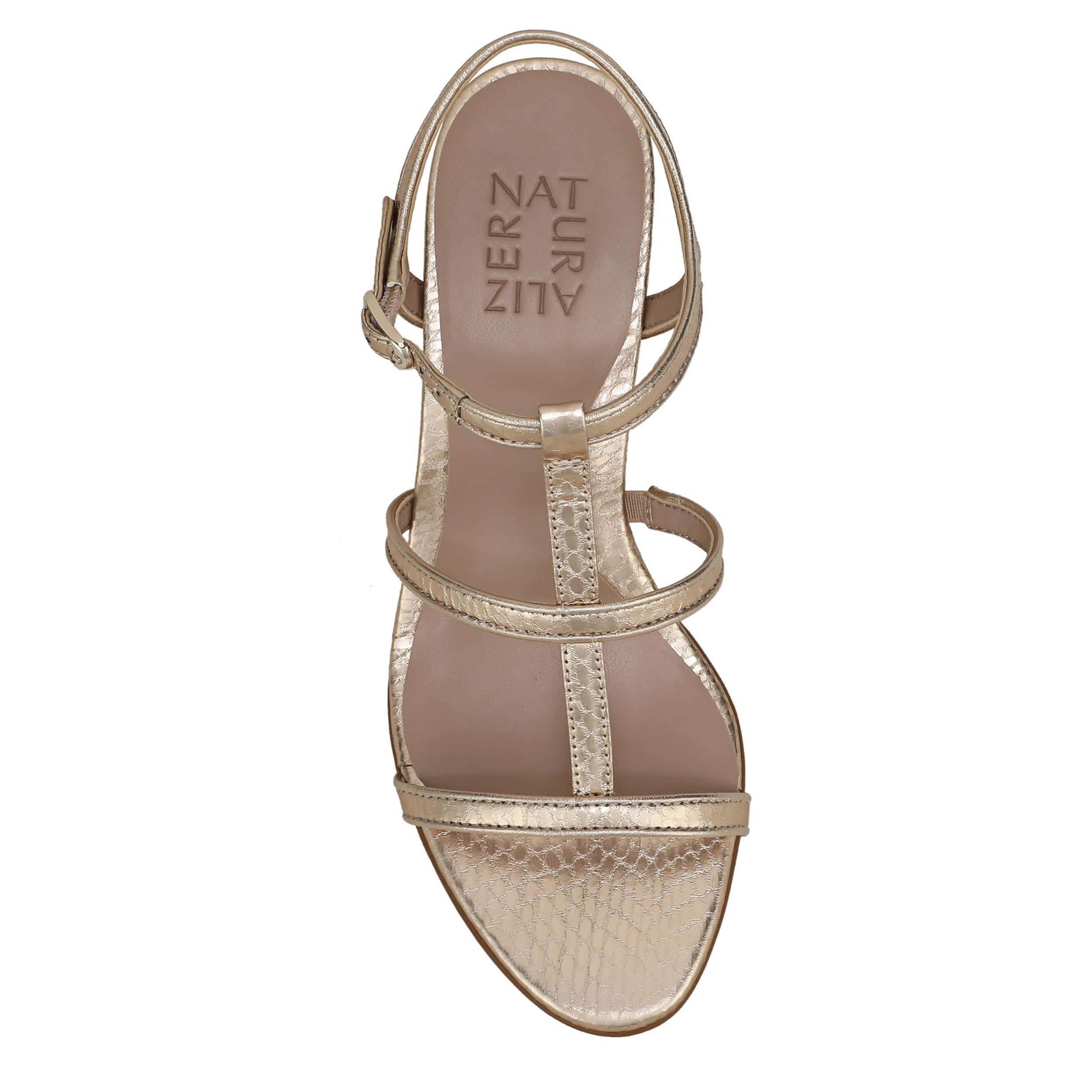 NATURALIZER-WOMENS BRISTOL-CAGE SANDAL-CHAMPAGNE & 