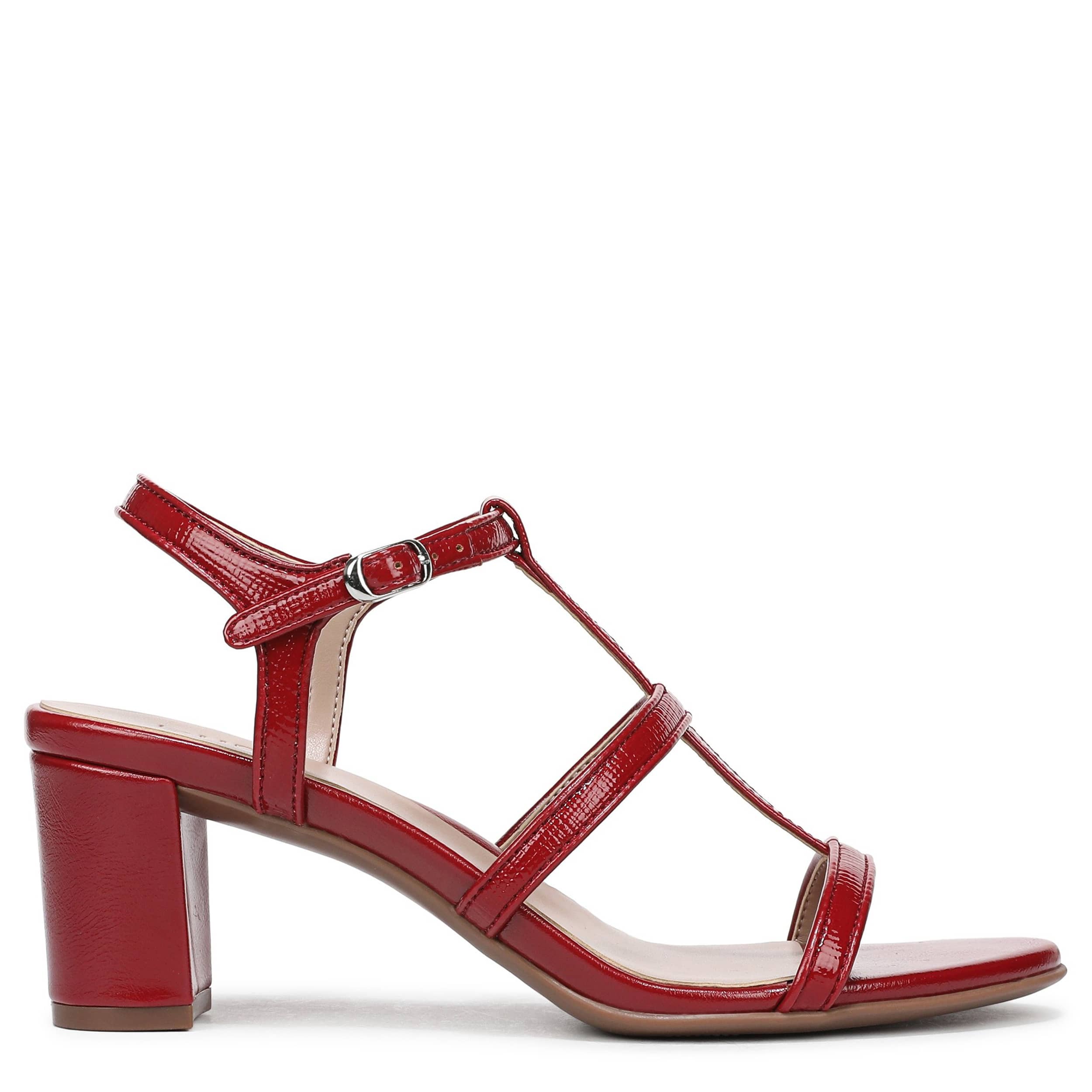 NATURALIZER-WOMENS BRISTOL-CAGE SANDAL-RED & 