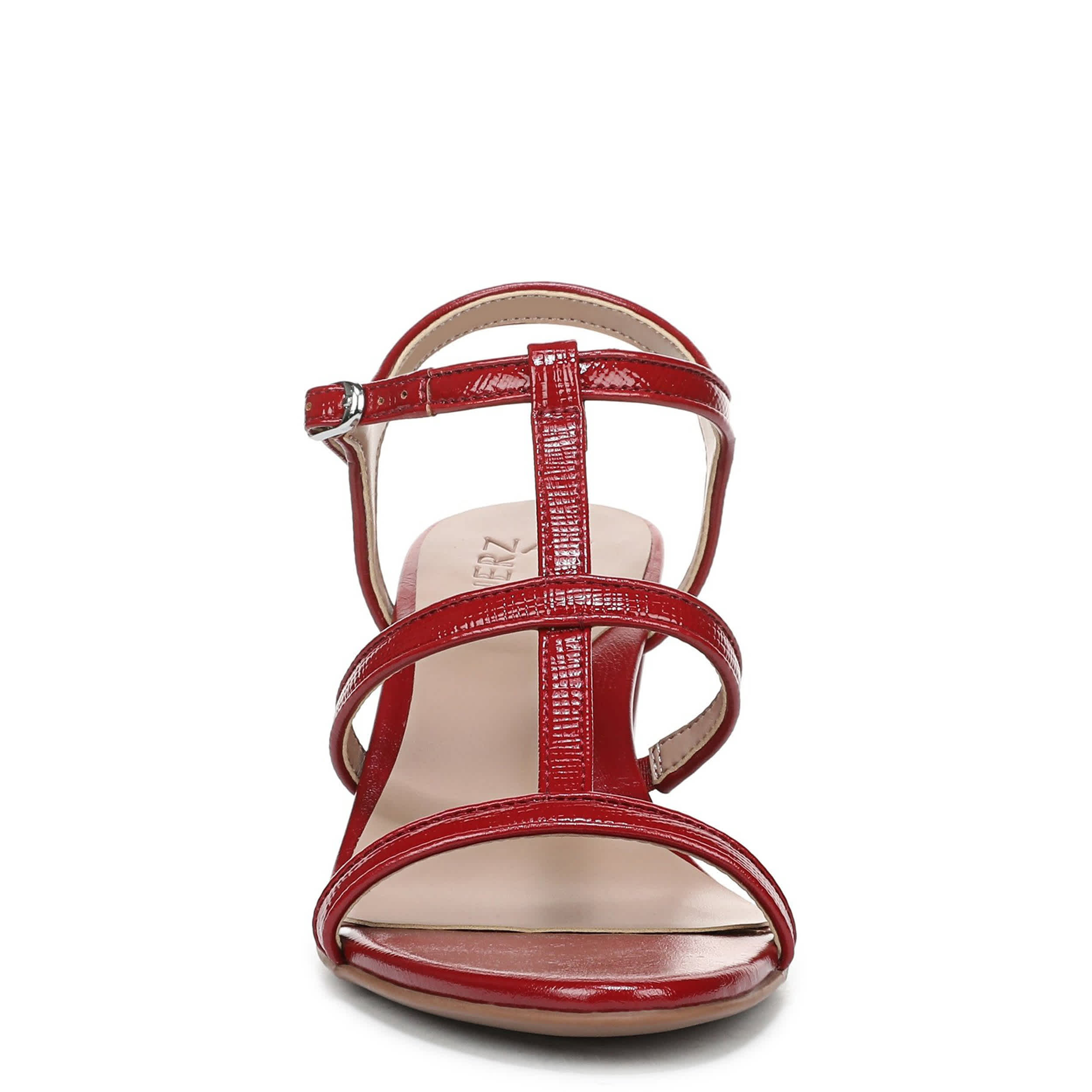 NATURALIZER-WOMENS BRISTOL-CAGE SANDAL-RED & 