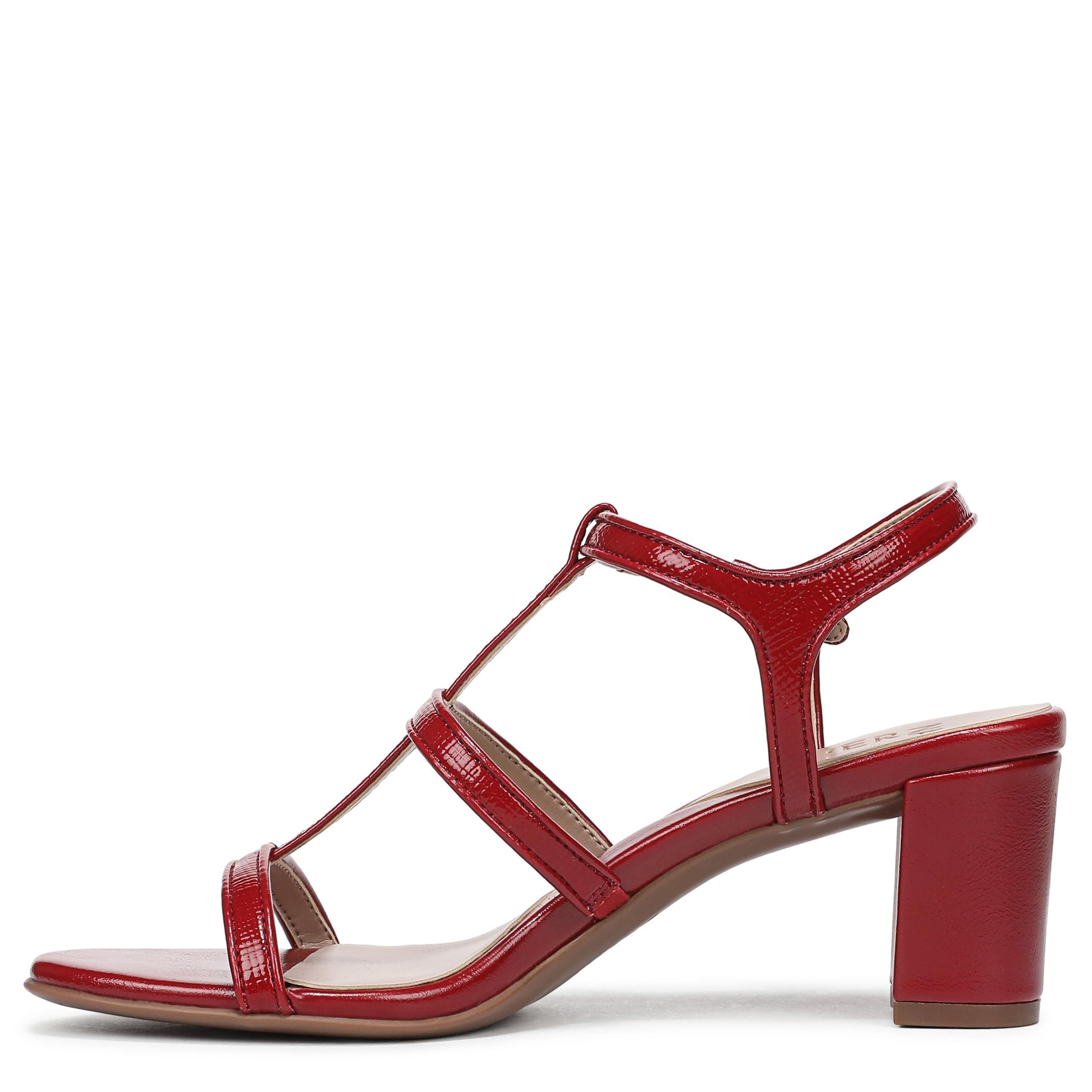NATURALIZER-WOMENS BRISTOL-CAGE SANDAL-RED & 