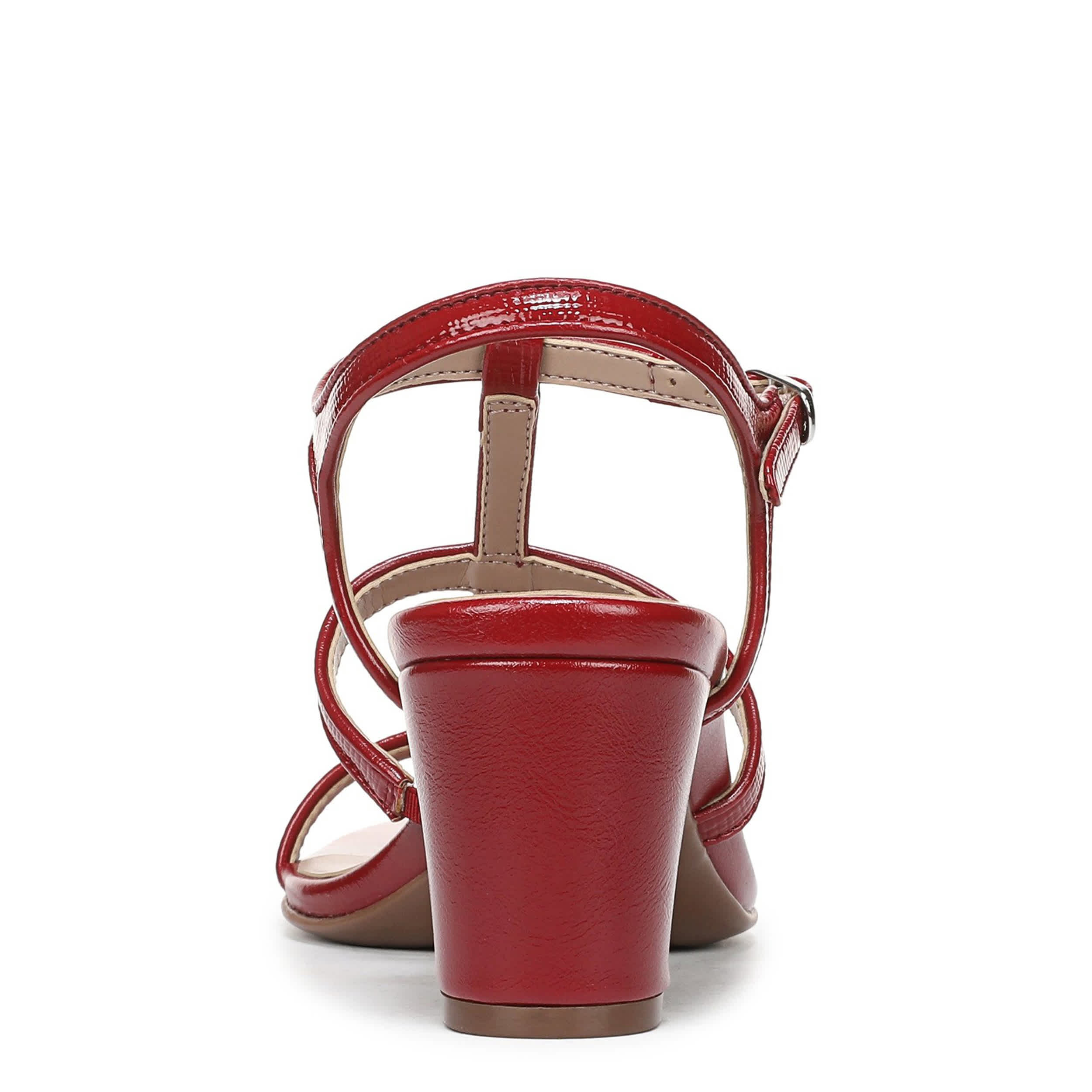 NATURALIZER-WOMENS BRISTOL-CAGE SANDAL-RED & 