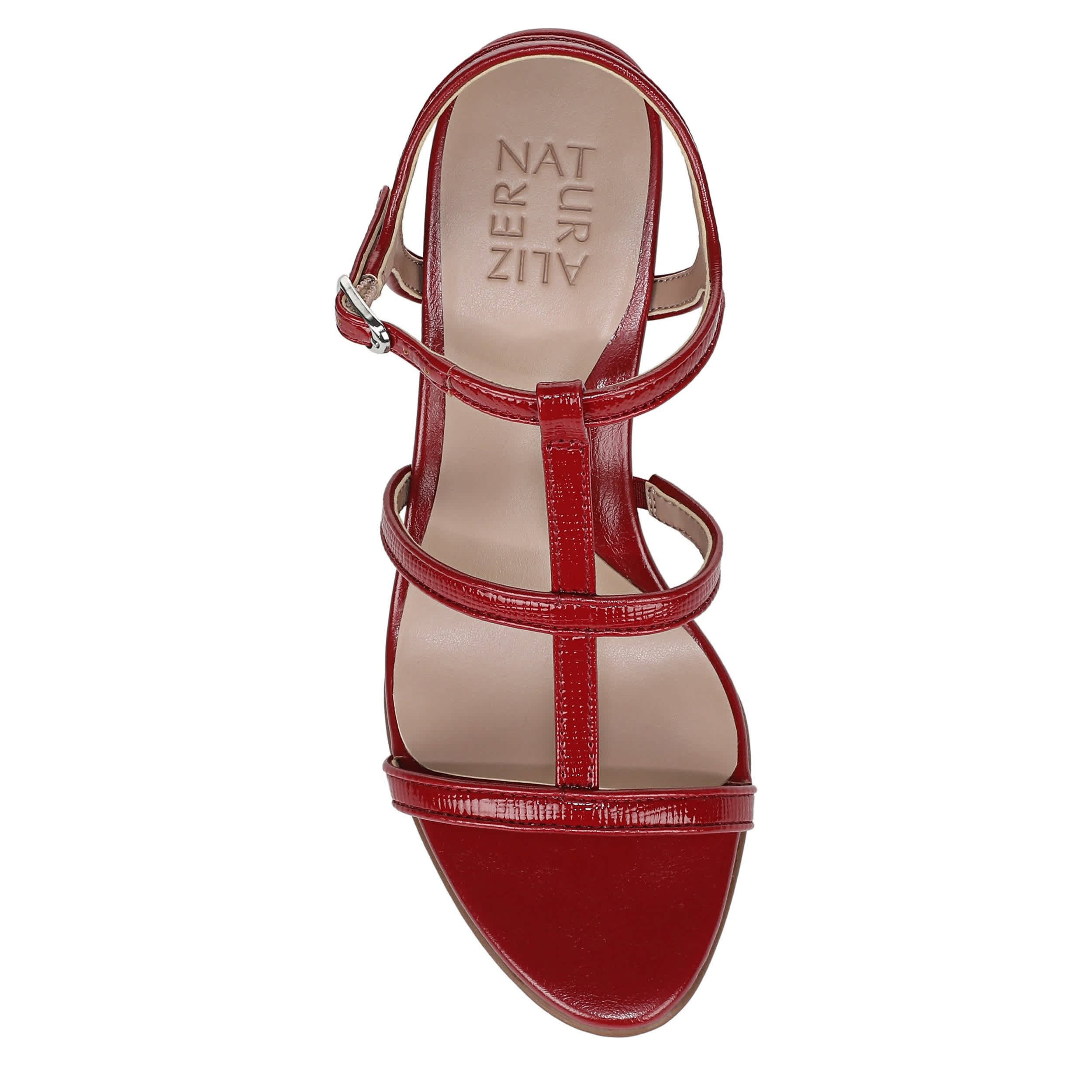 NATURALIZER-WOMENS BRISTOL-CAGE SANDAL-RED & 