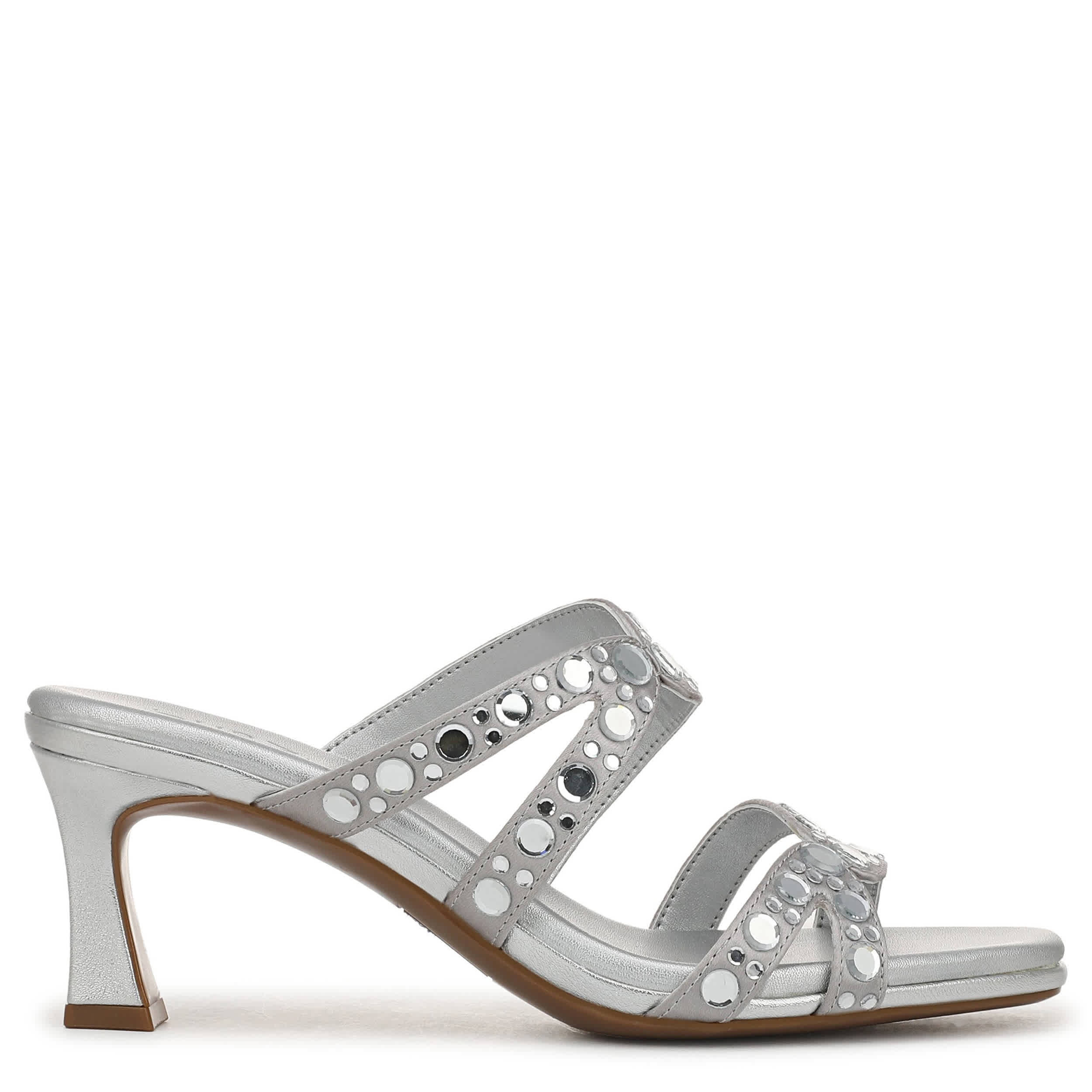 NATURALIZER-WOMENS KIMI SANDAL-SILVER & 