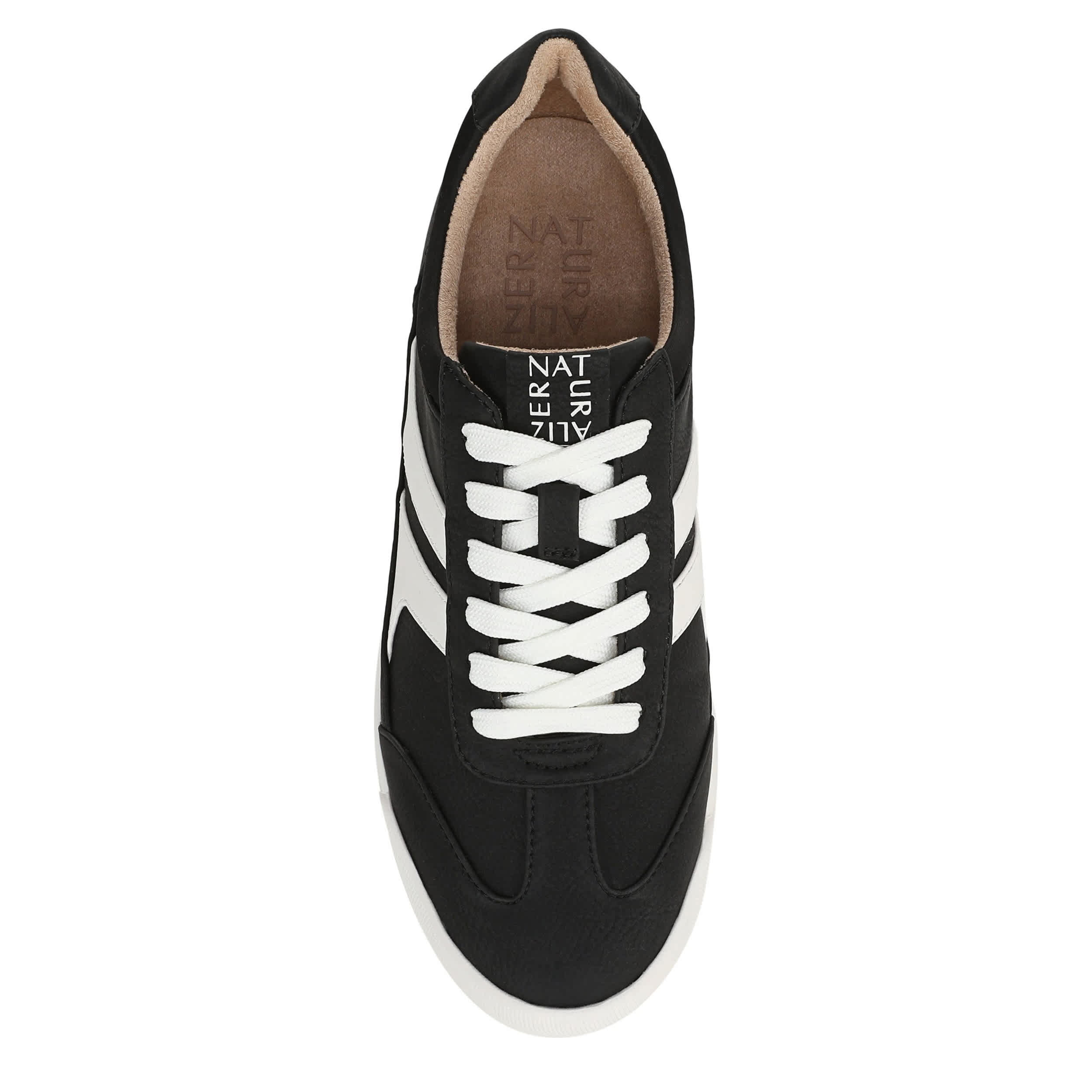 NATURALIZER-WOMENS GARNET SNEAKER-BLACK & WHITE