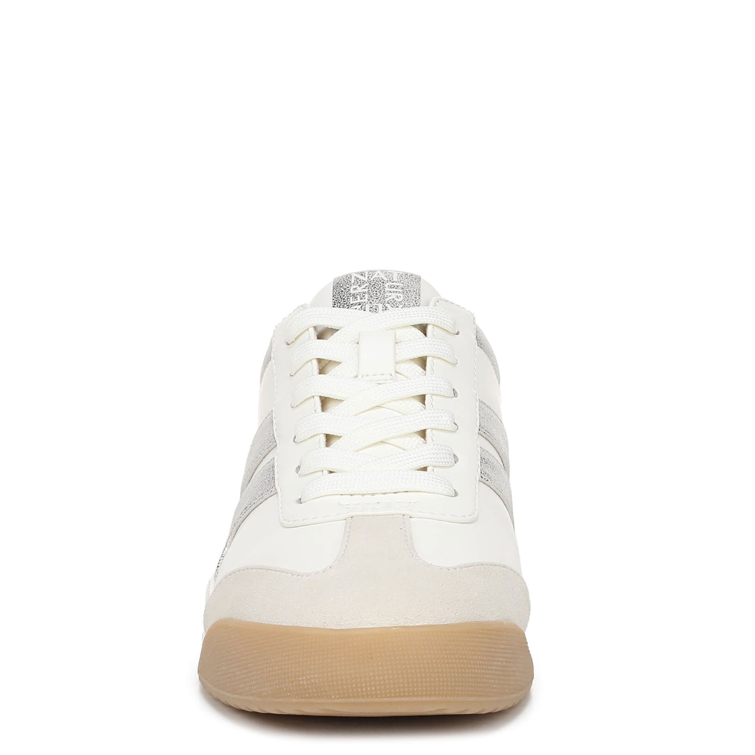 NATURALIZER-WOMENS GARNET SNEAKER-WHITE & SILVER