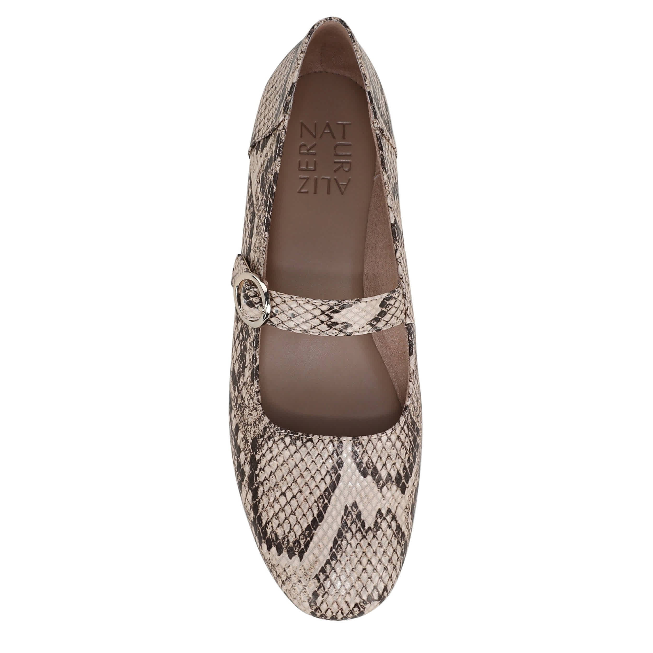 NATURALIZER-WOMENS KELLY FLAT-BEIGE & SNAKE