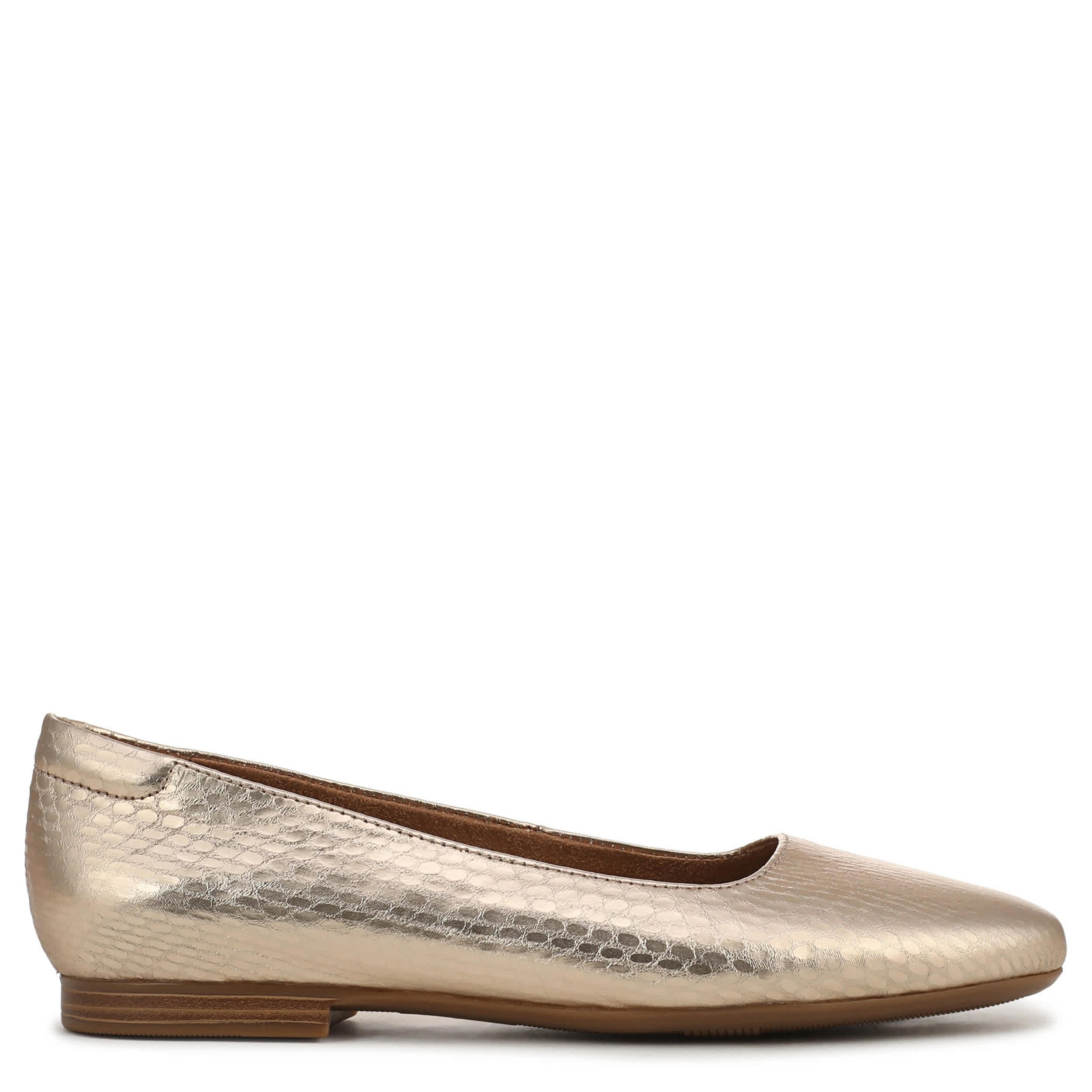 NATURALIZER-WOMENS KELLY FLAT-CHAMPAGNE & 