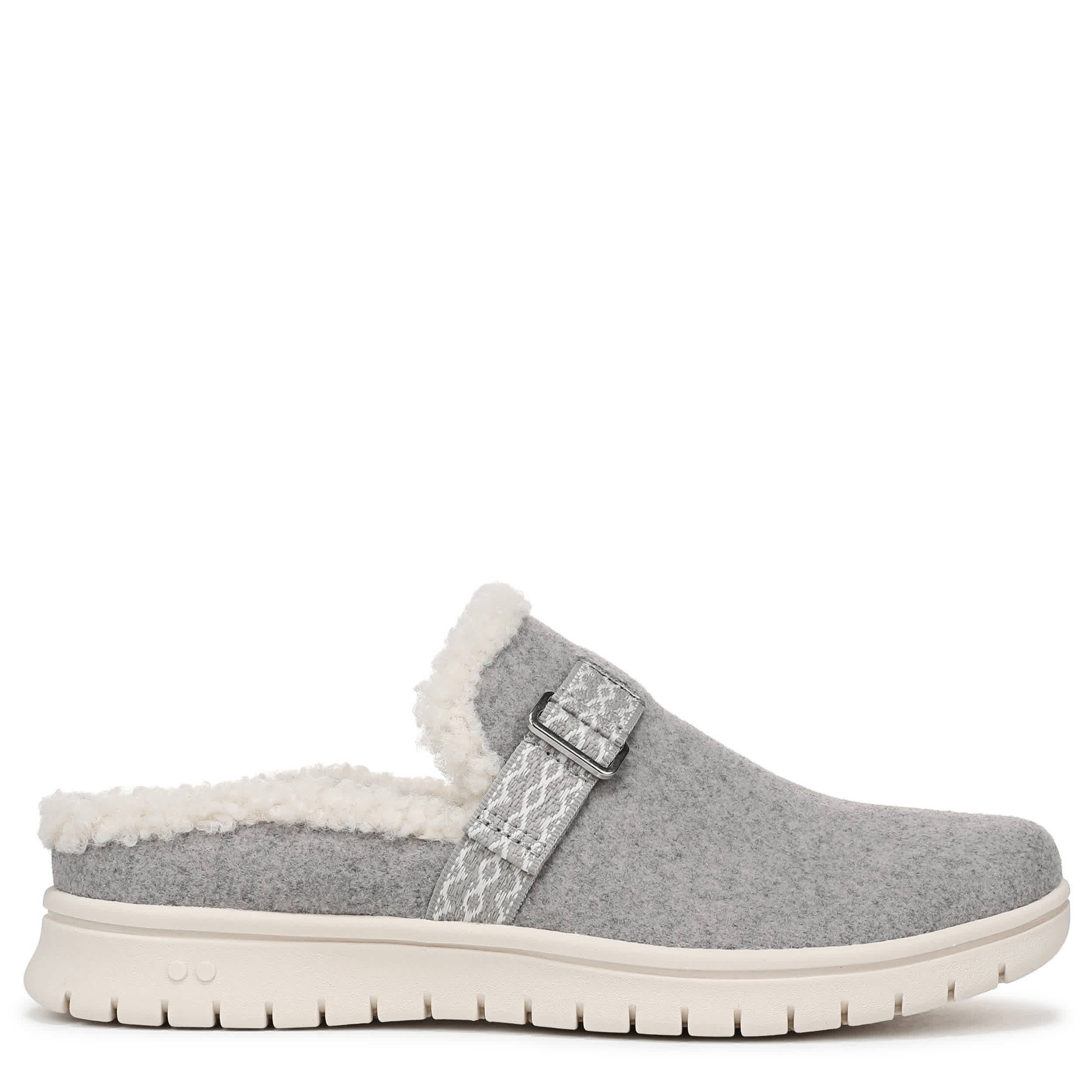RYKA-WOMENS SOPHIE FAUX FUR CLOG-GREY & 