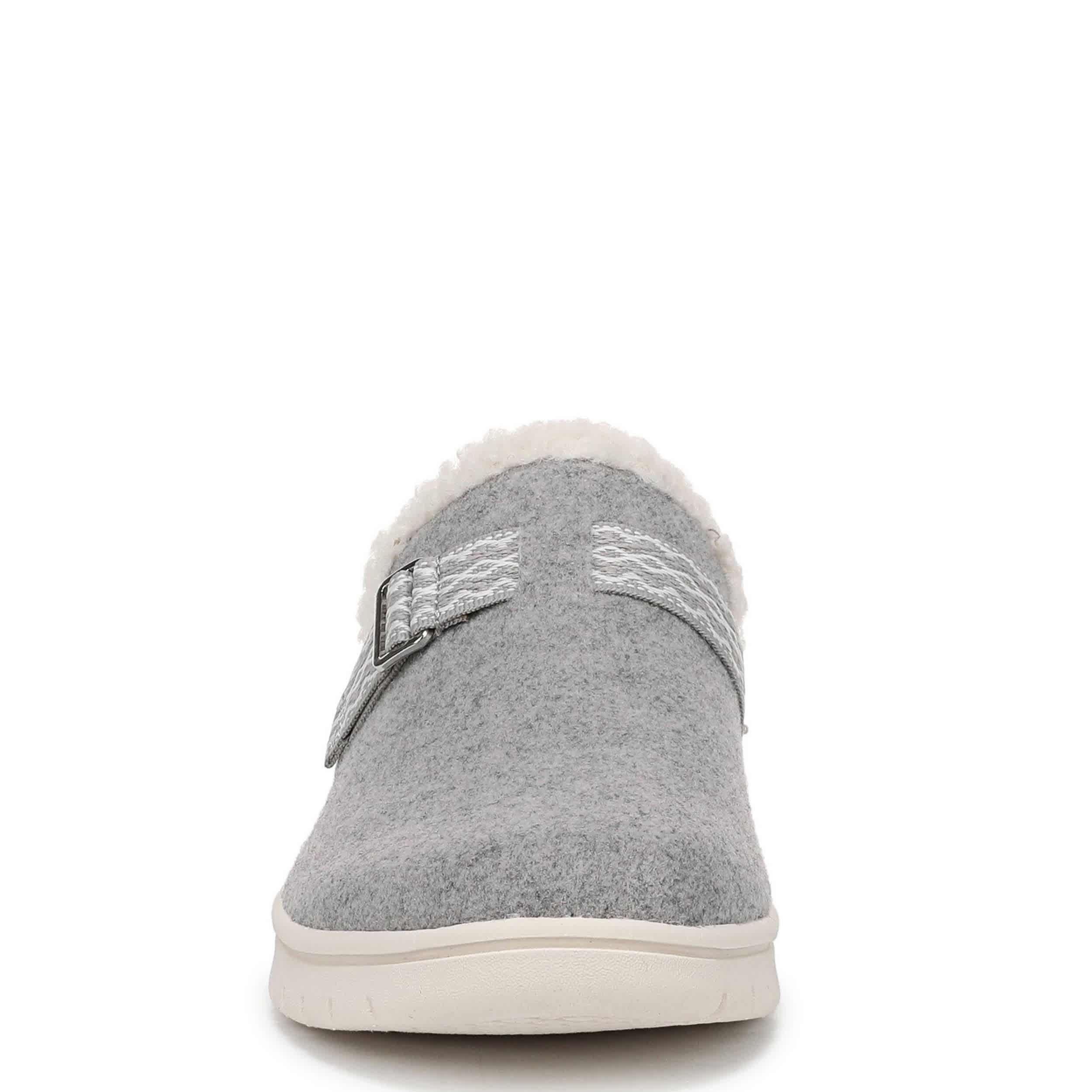 RYKA-WOMENS SOPHIE FAUX FUR CLOG-GREY & 