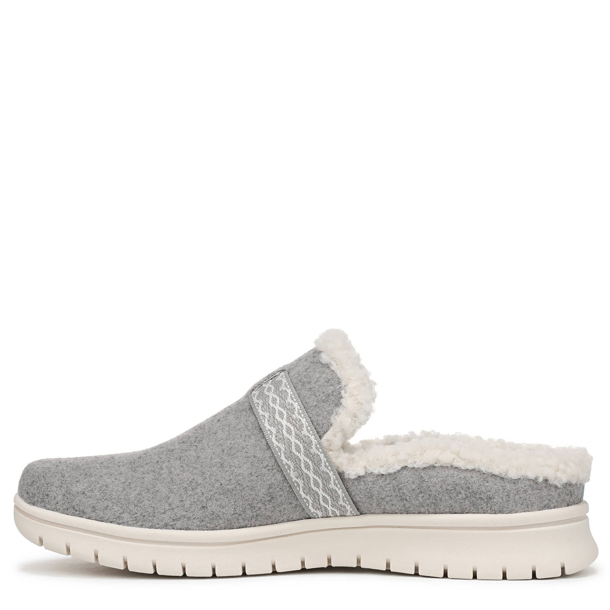 RYKA-WOMENS SOPHIE FAUX FUR CLOG-GREY & 