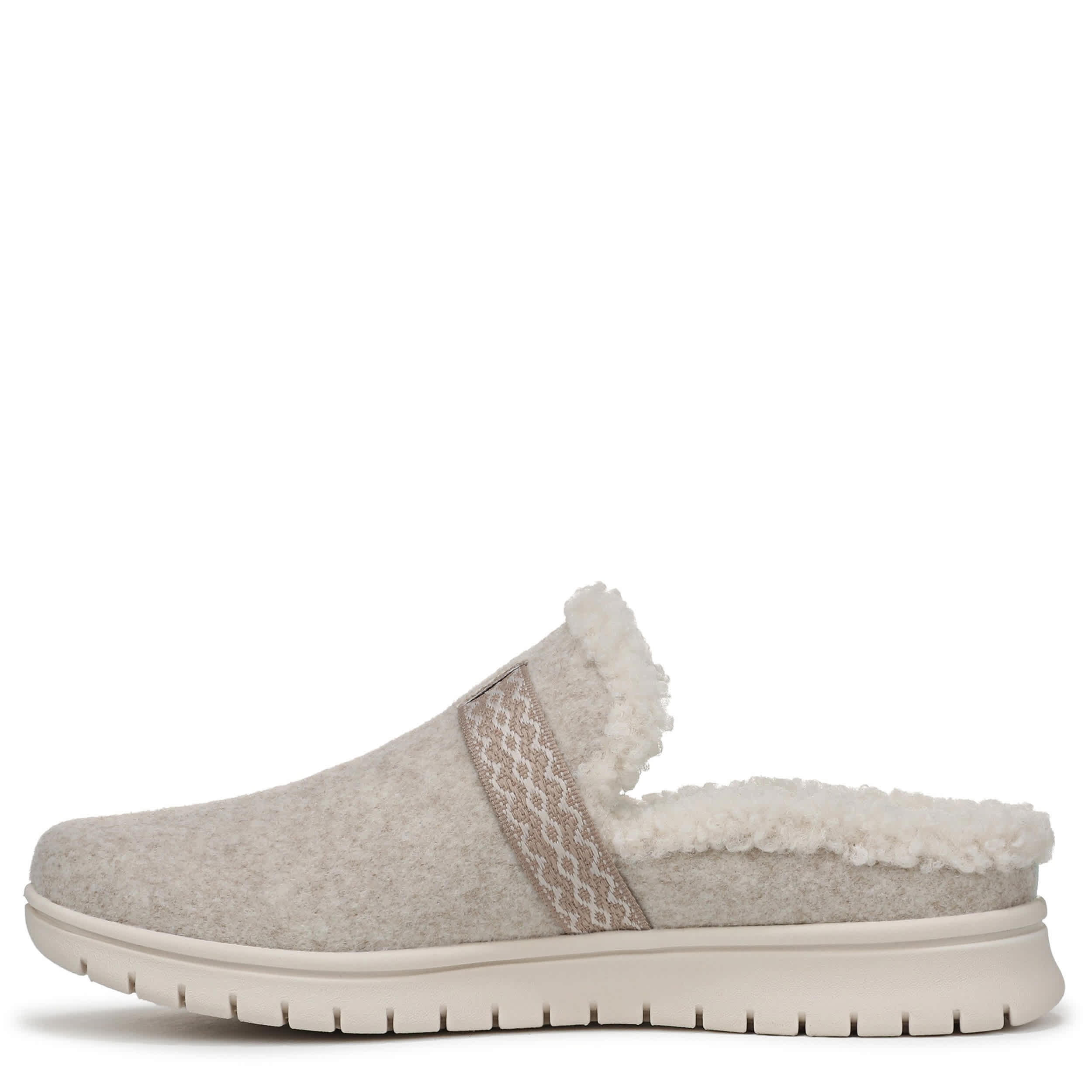 RYKA-WOMENS SOPHIE FAUX FUR CLOG-LATTE & WHITE