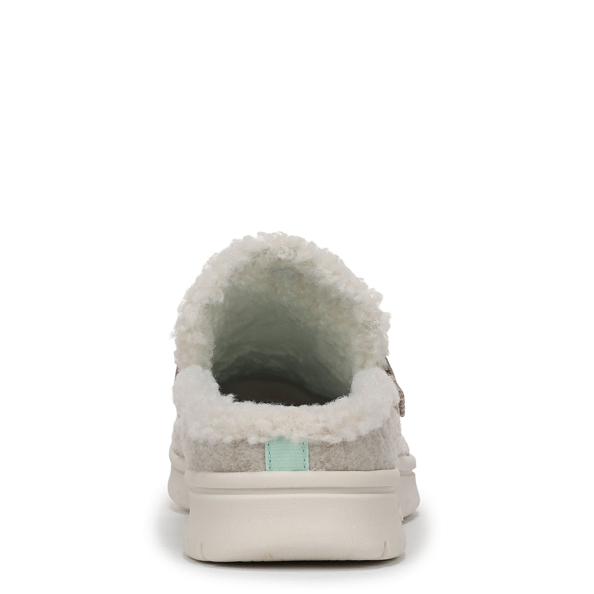 RYKA-WOMENS SOPHIE FAUX FUR CLOG-LATTE & WHITE