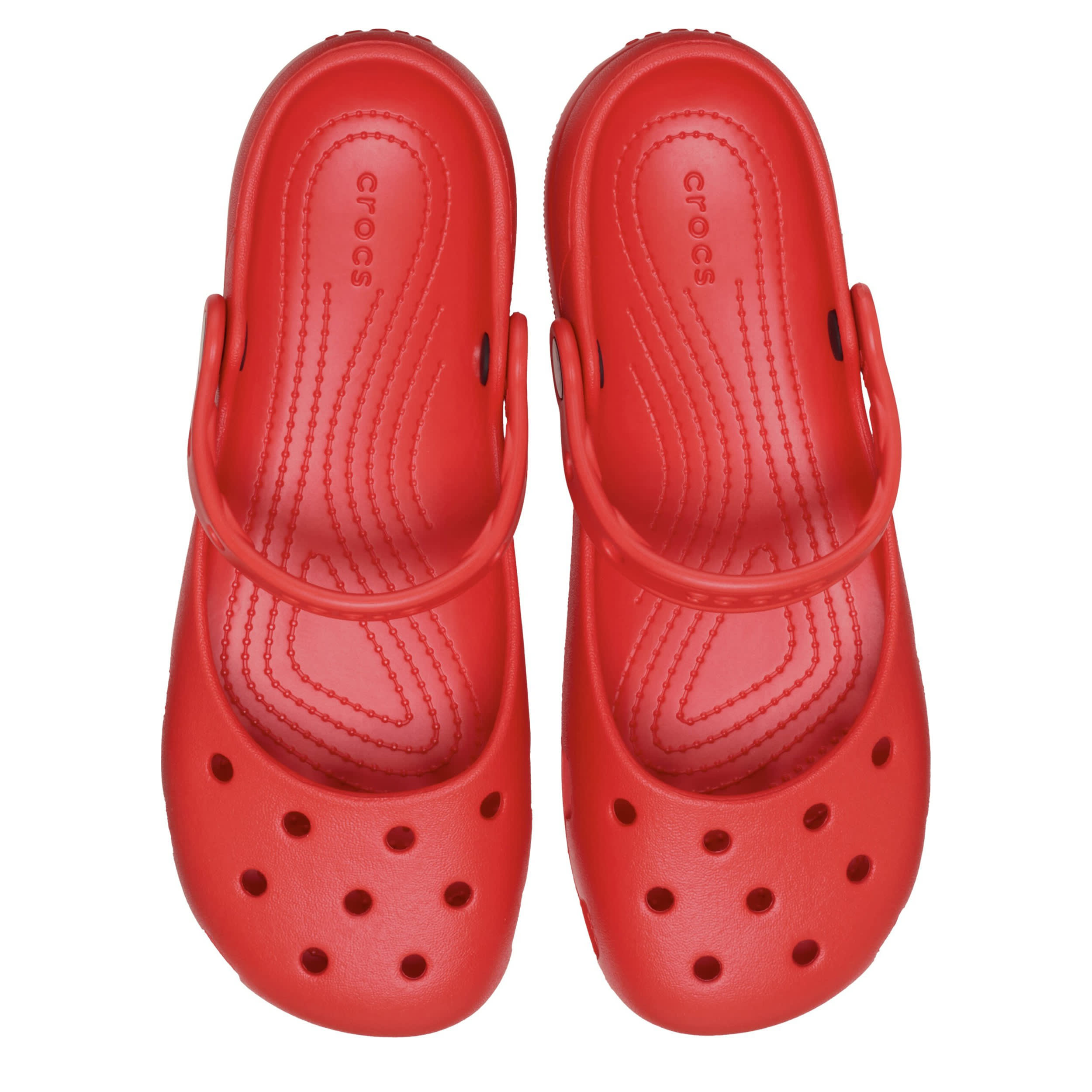 CROCS-WOMENS CLASSIC BALLET CLOG-RED & RED