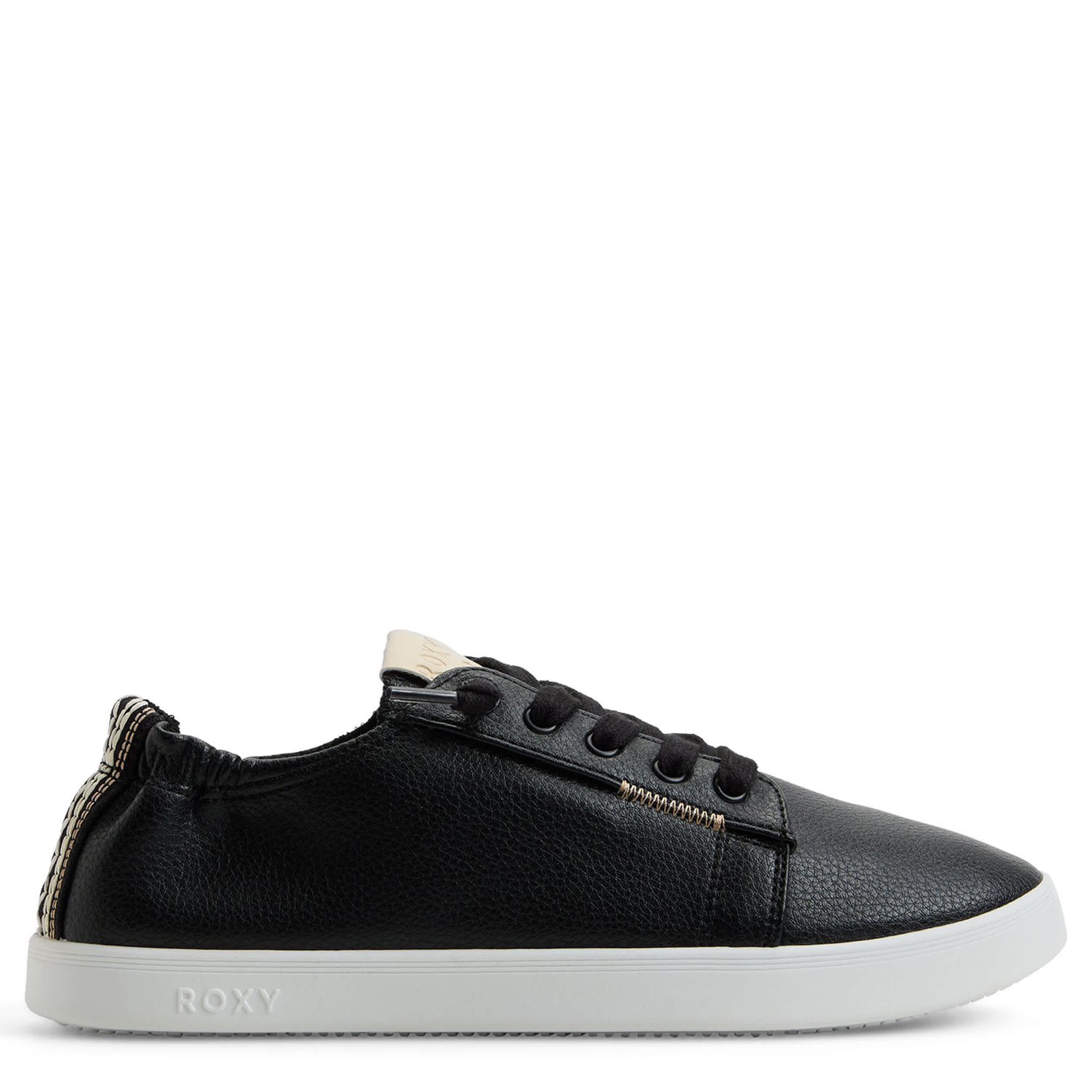 ROXY-WOMENS MAUKA SLIP ON SNEAKER-BLACK & 