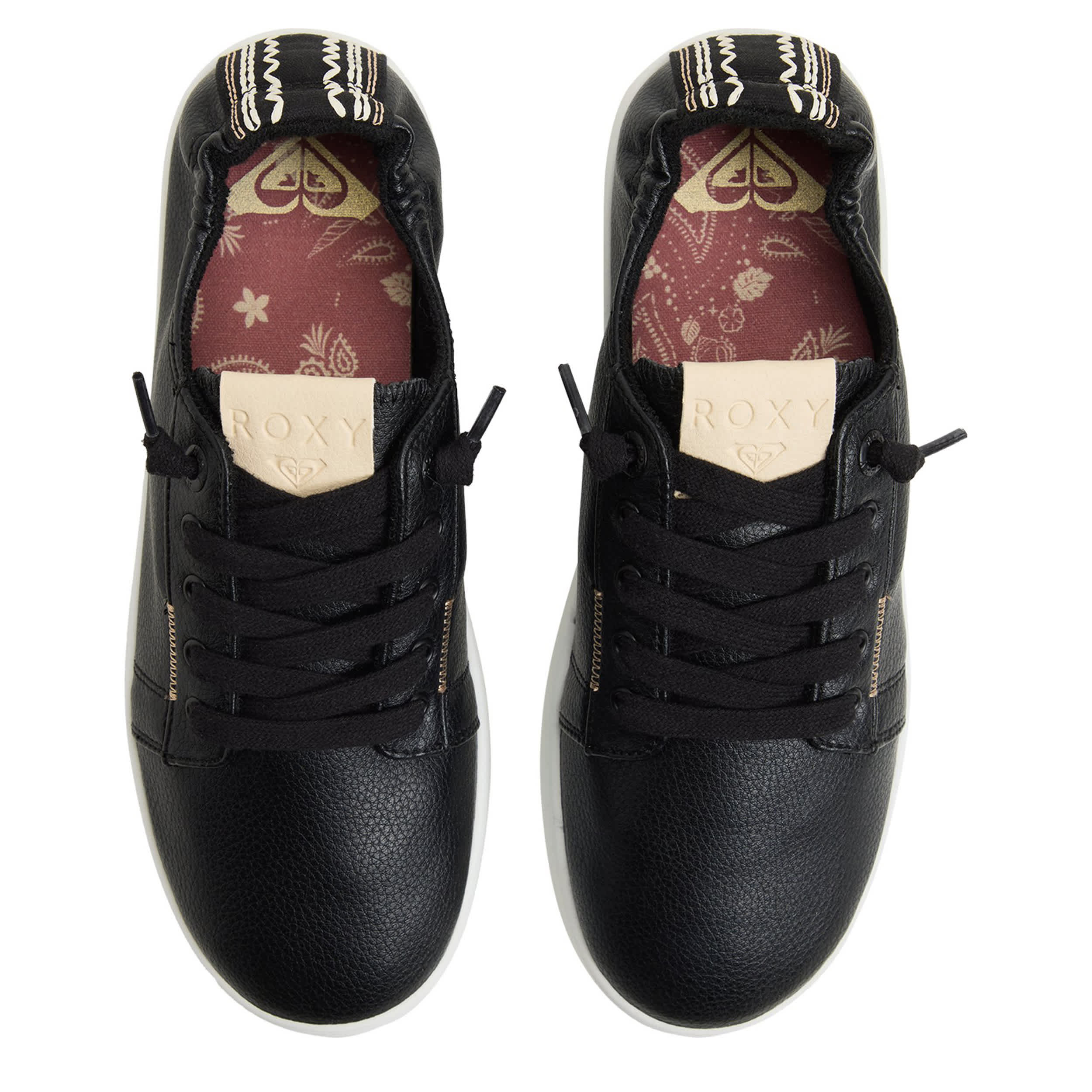 ROXY-WOMENS MAUKA SLIP ON SNEAKER-BLACK & 