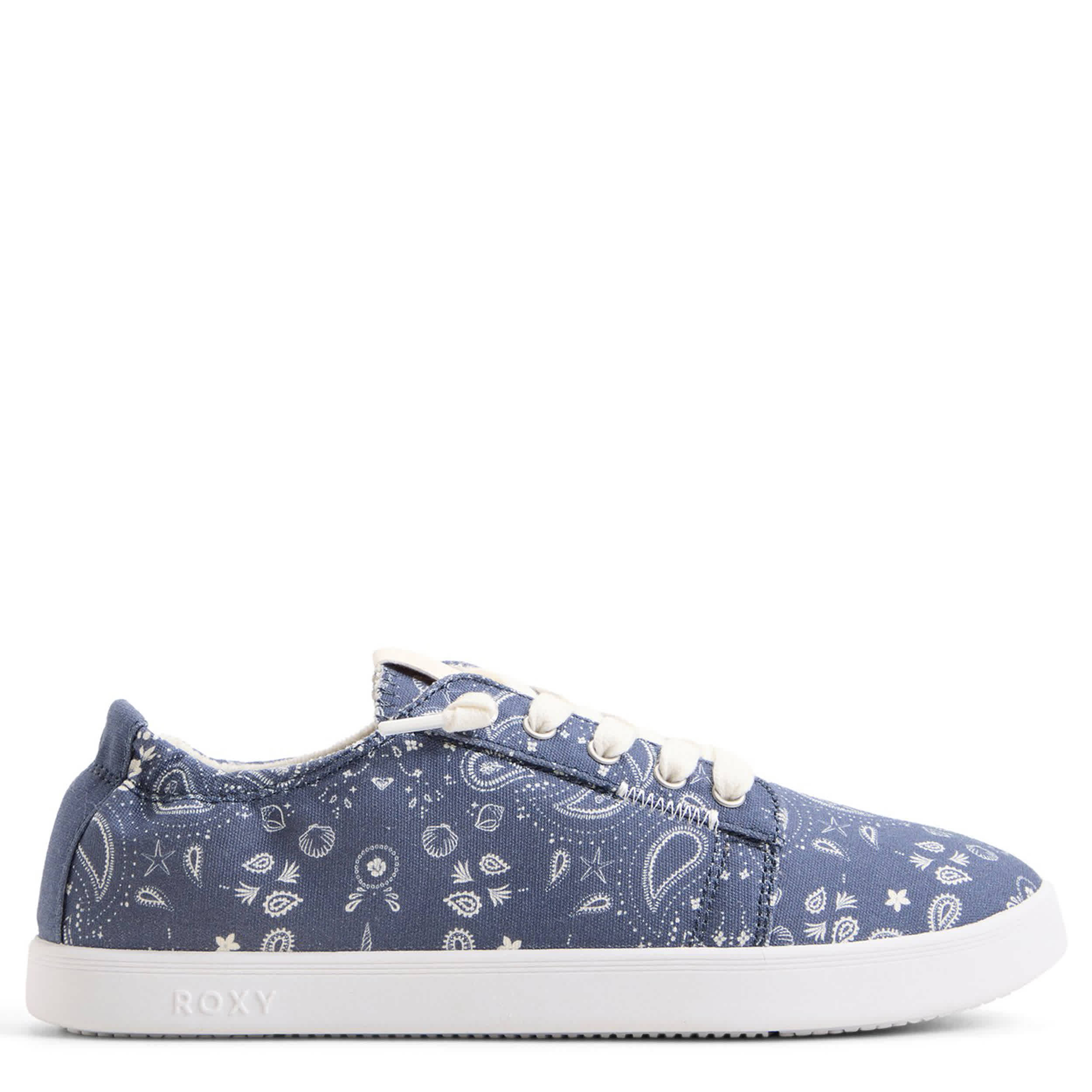ROXY-WOMENS MAUKA SLIP ON SNEAKER-BLUE & 