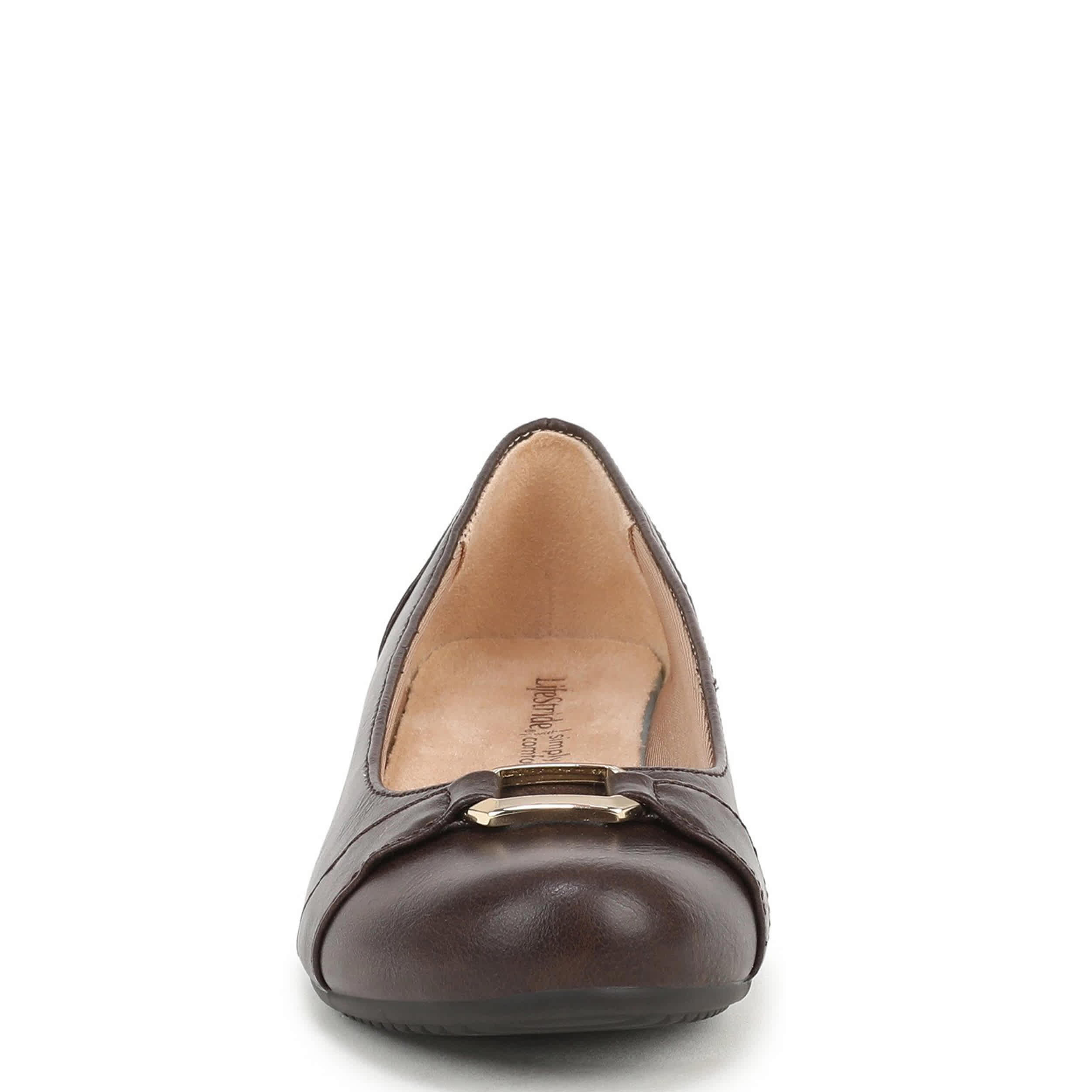 LIFESTRIDE-WOMENS DANIELA FLAT-DARK BROWN & 