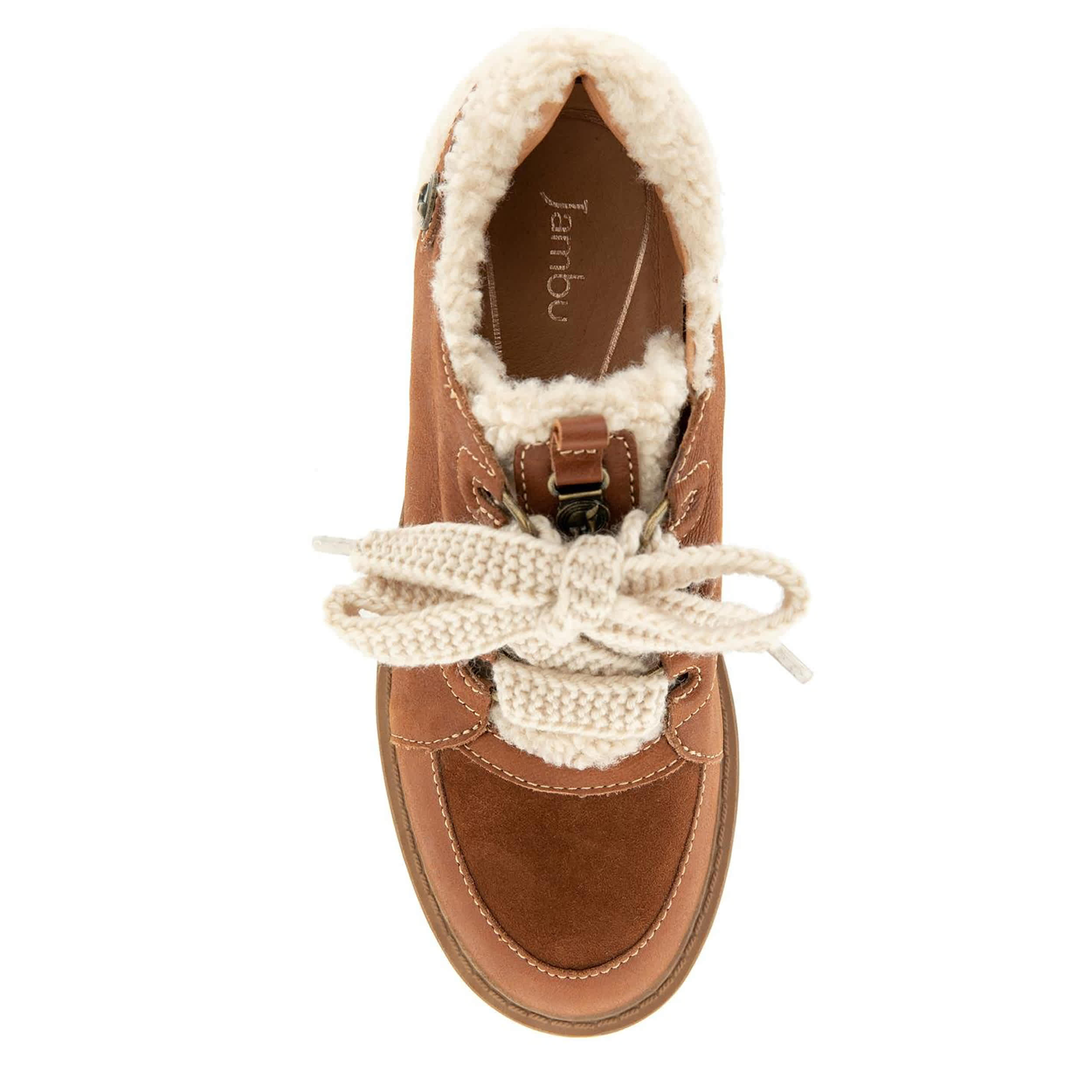 JAMBU-WOMENS IVORY SLIP ON CLOG-COGNAC & 