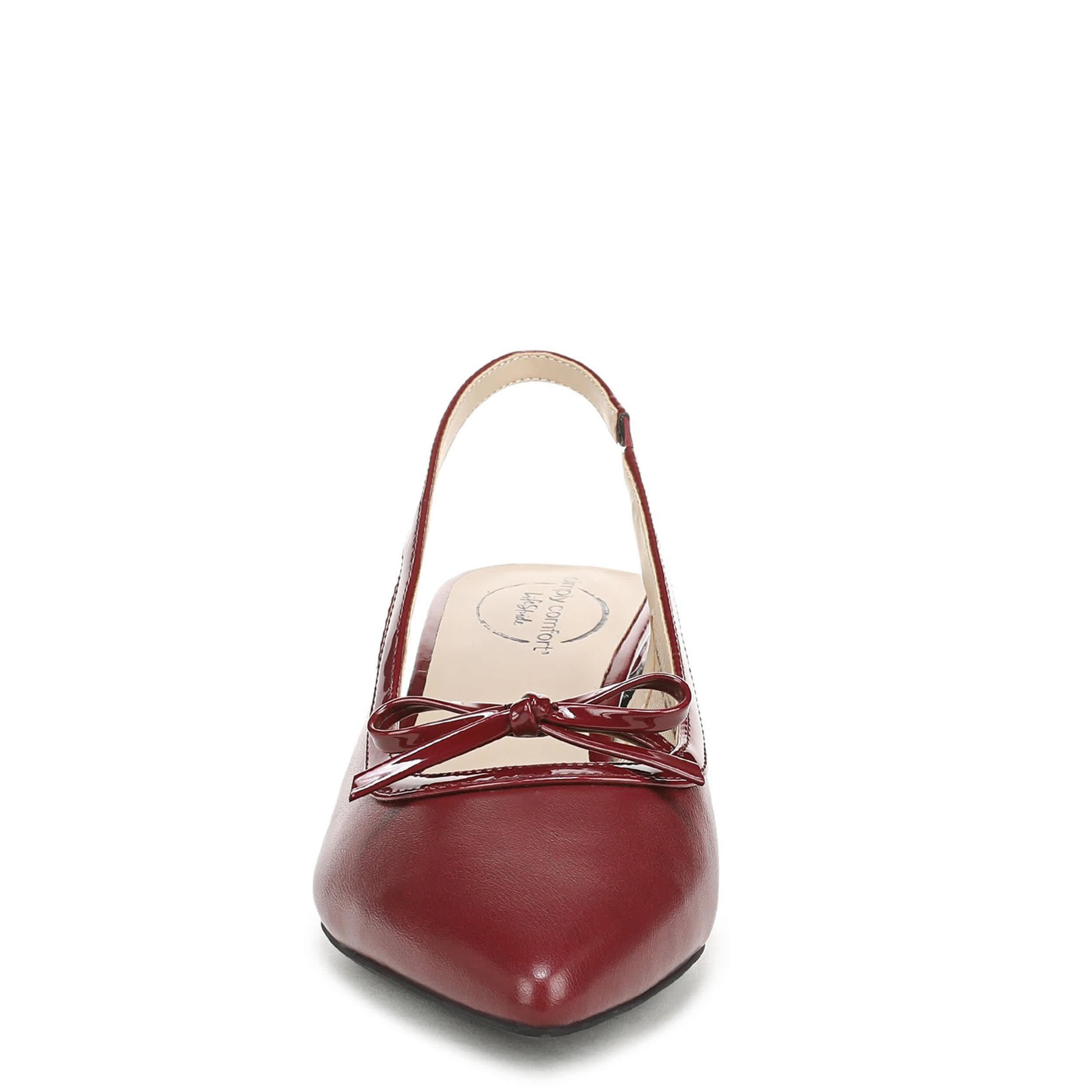 LIFESTRIDE-WOMENS MAISY PUMP-DARK RED & 