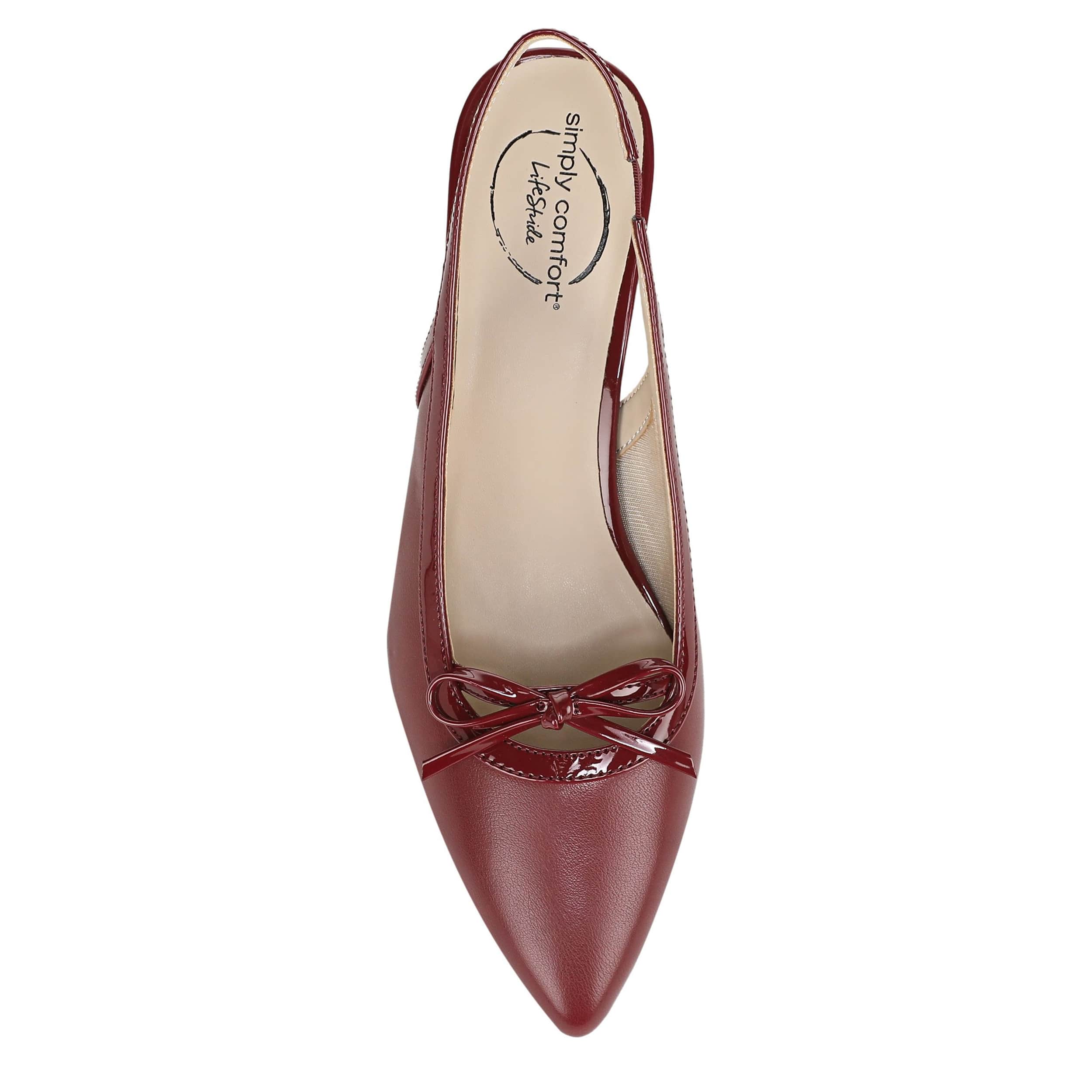 LIFESTRIDE-WOMENS MAISY PUMP-DARK RED & 