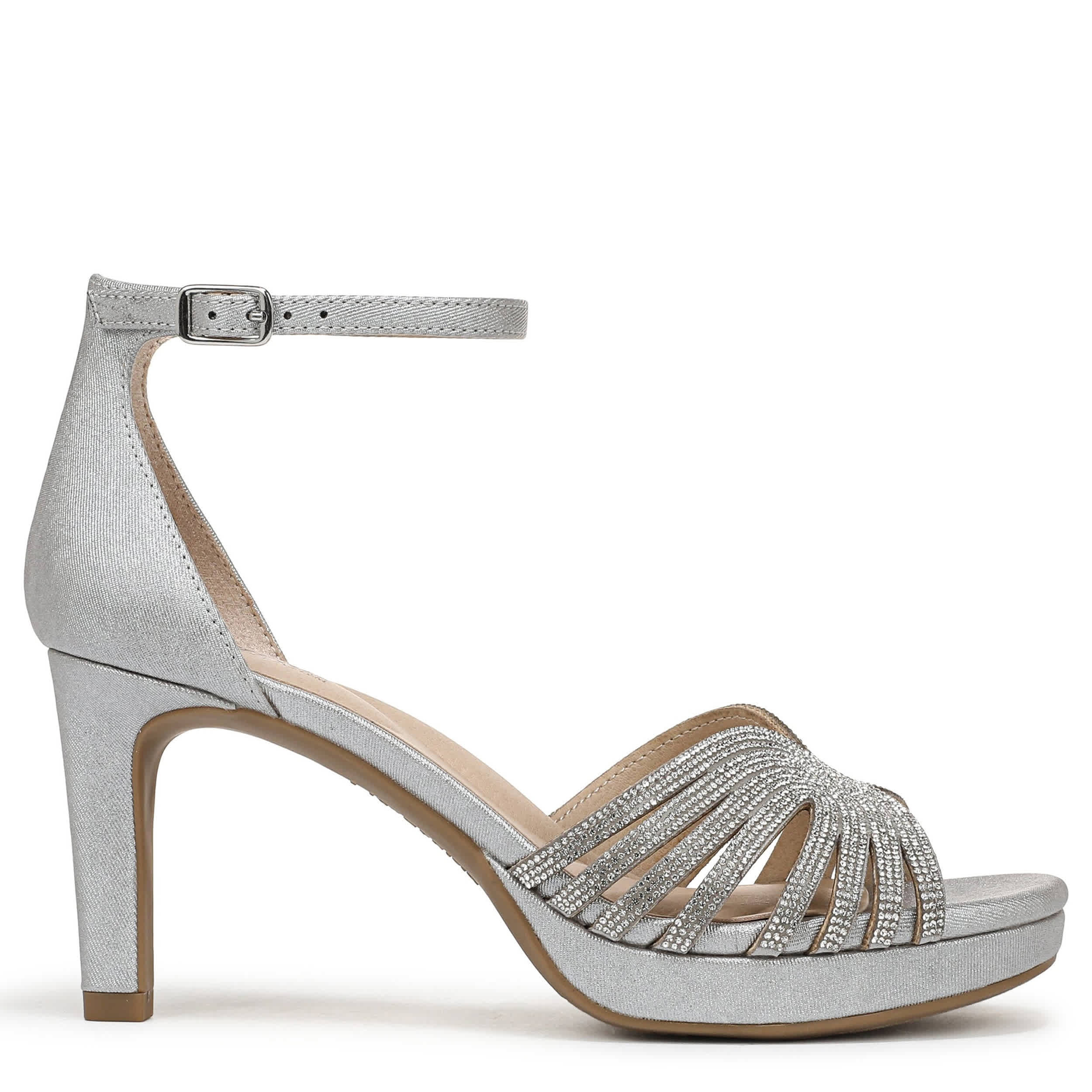 LIFESTRIDE-WOMENS GLAMOROUS SANDAL-PEWTER & SILVER