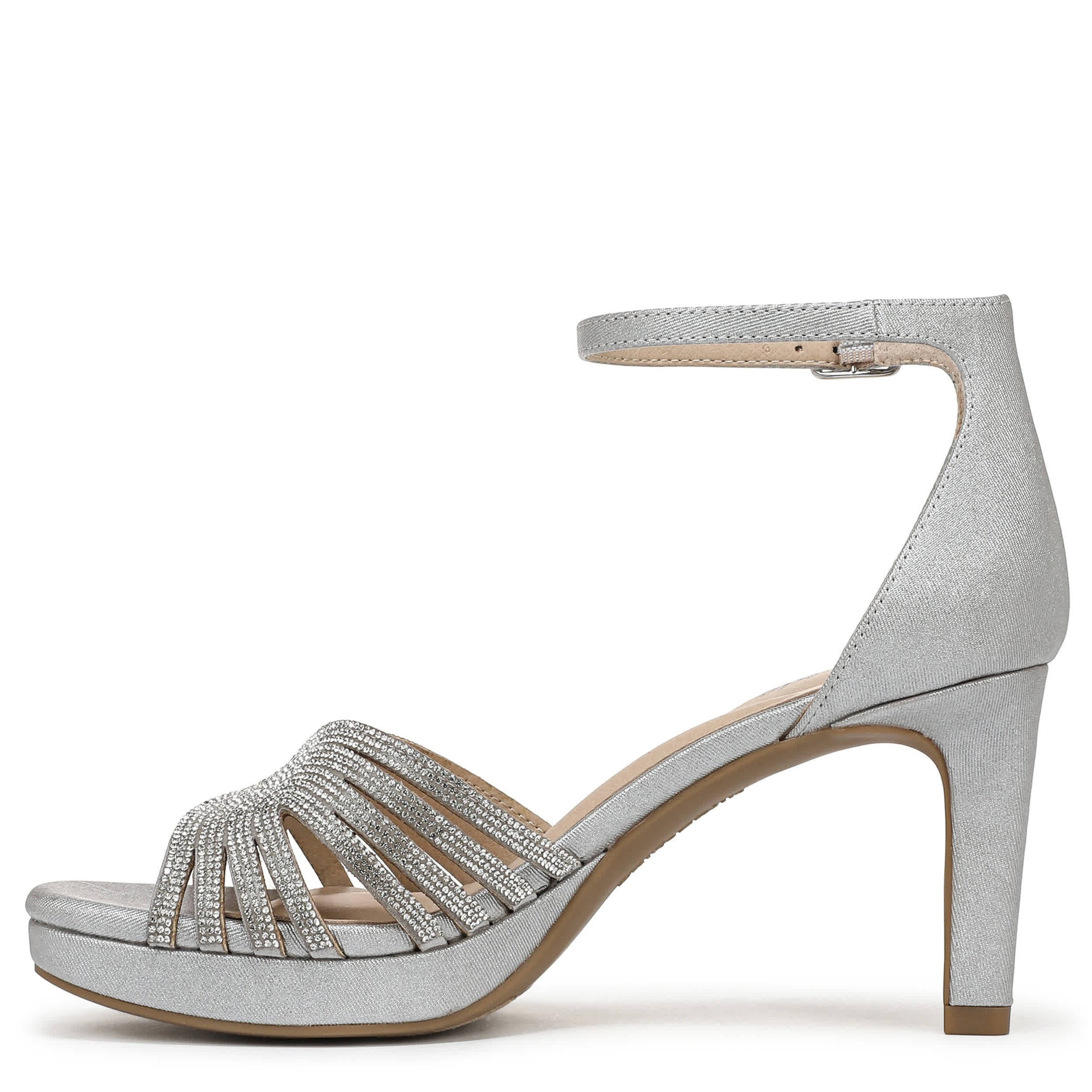 LIFESTRIDE-WOMENS GLAMOROUS SANDAL-PEWTER & SILVER