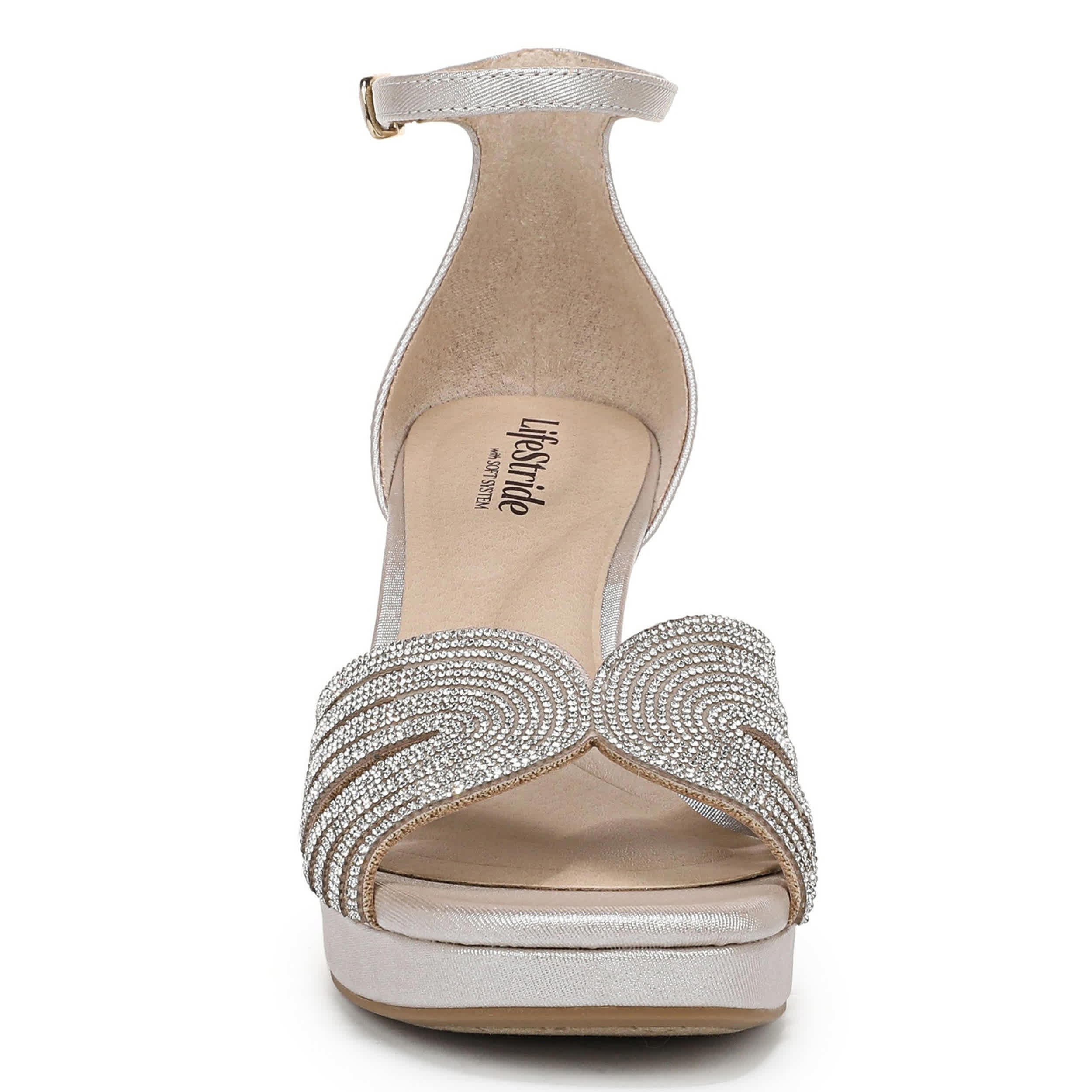 LIFESTRIDE-WOMENS GLAMOROUS SANDAL-CHAMPAGNE & 
