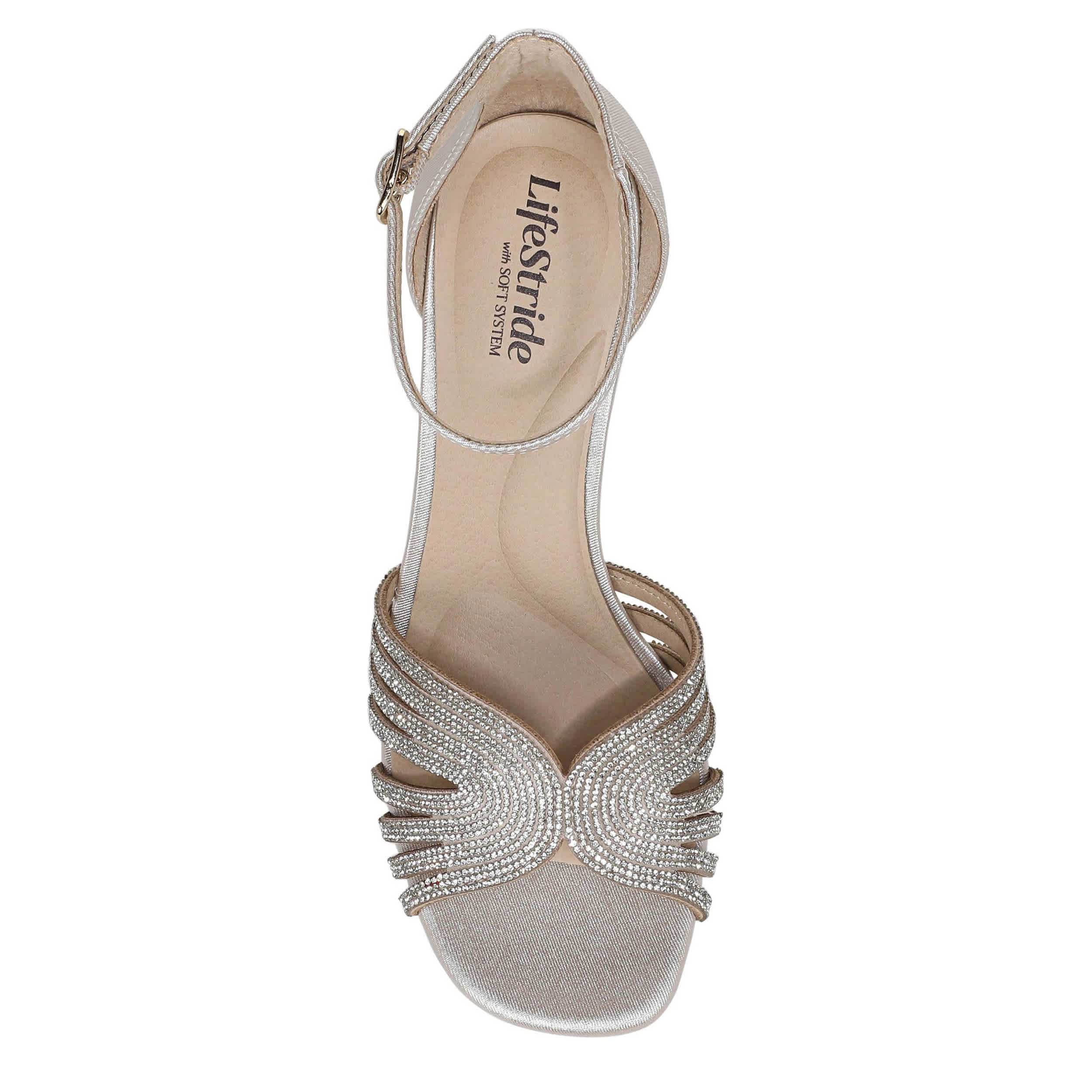 LIFESTRIDE-WOMENS GLAMOROUS SANDAL-CHAMPAGNE & 