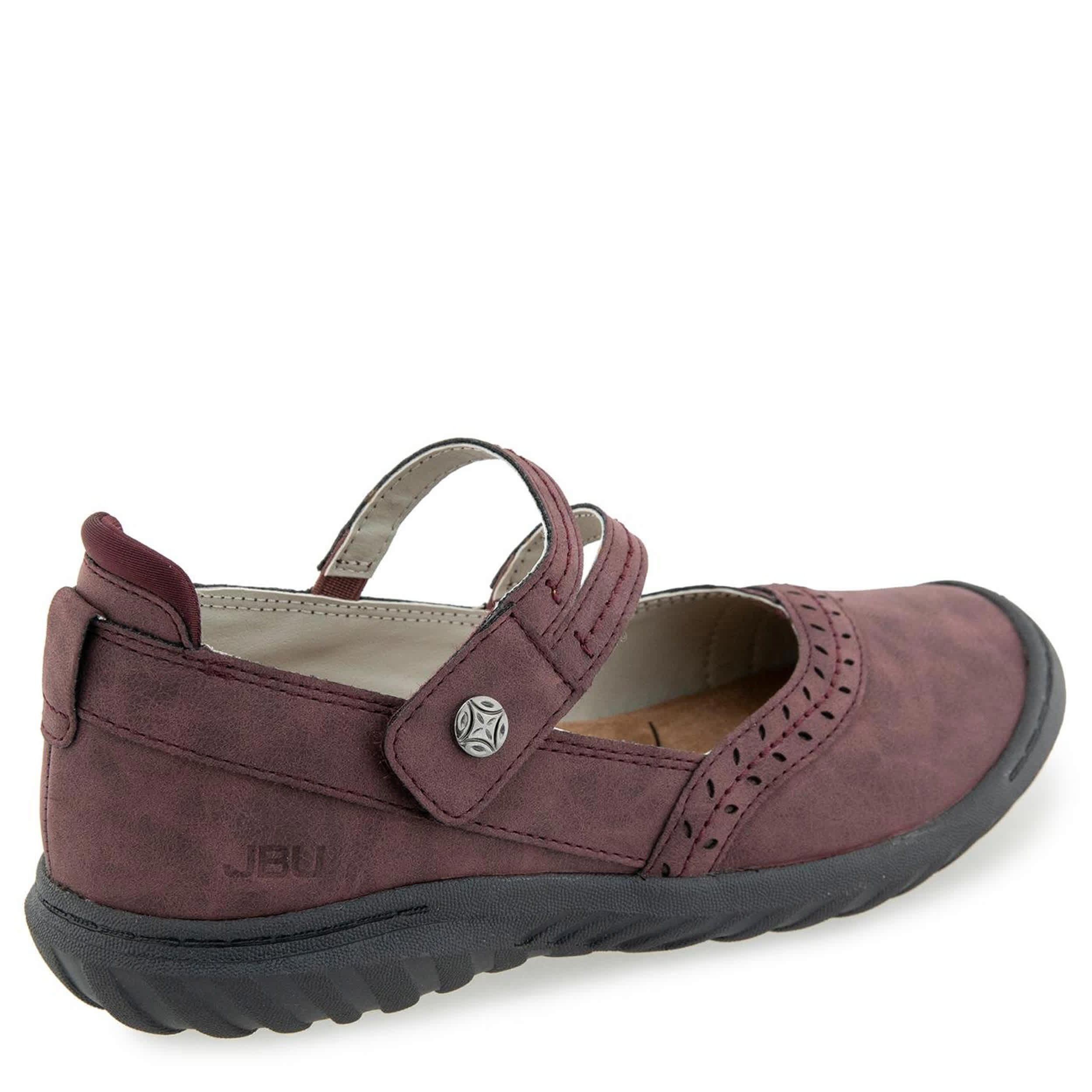 JBU-WOMENS ADELINE MARY JANE FLAT-WINE & 
