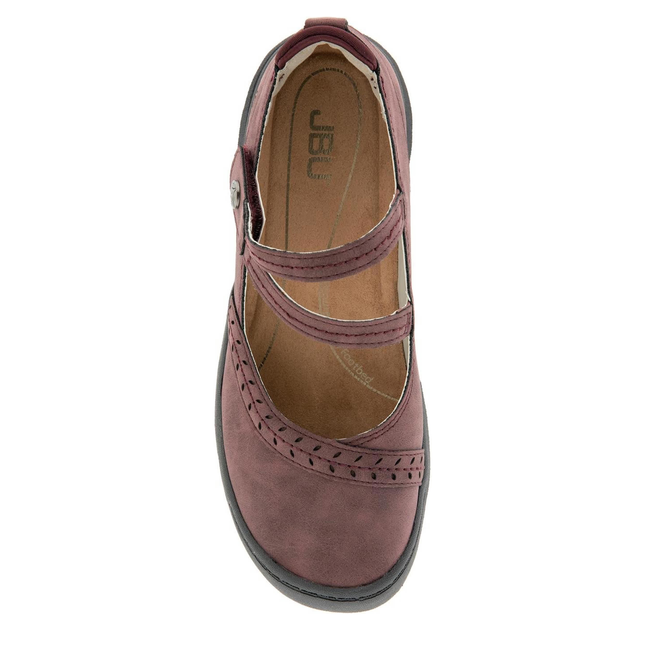 JBU-WOMENS ADELINE MARY JANE FLAT-WINE & 