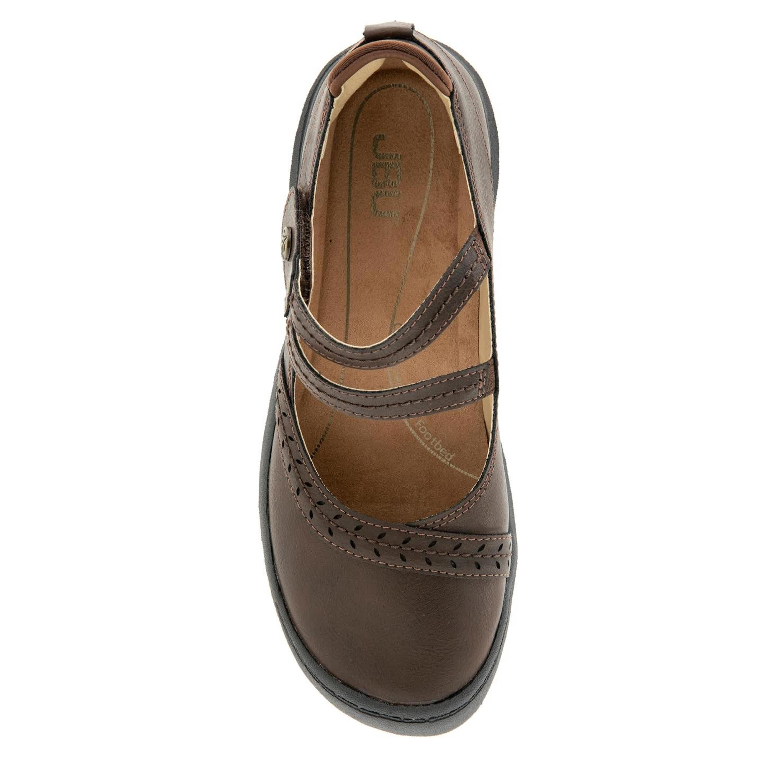 JBU-WOMENS ADELINE MARY JANE FLAT-CHOCOLATE & 