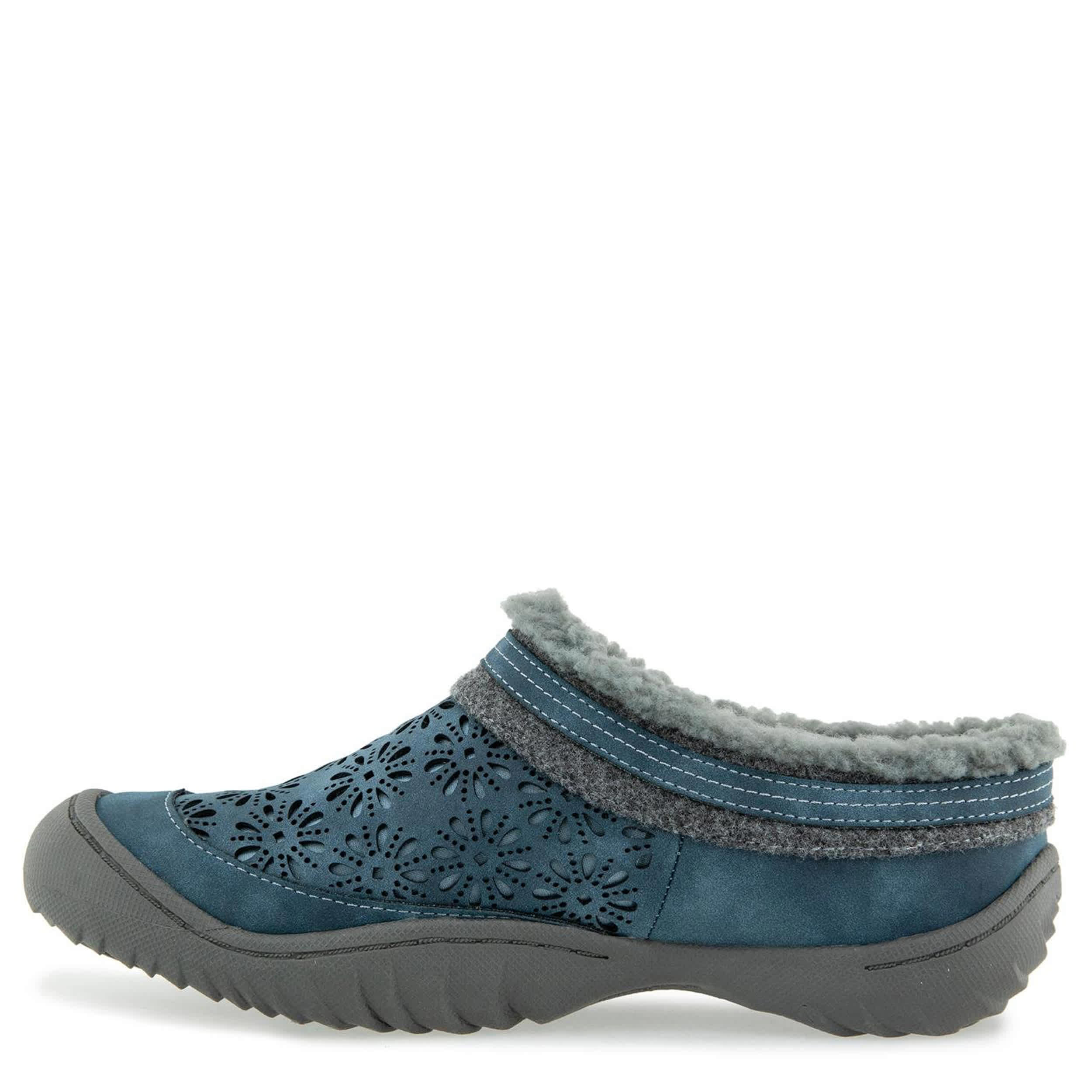 JBU-WOMENS GINGER ENCORE FAUX FUR CLOG-DENIM & 